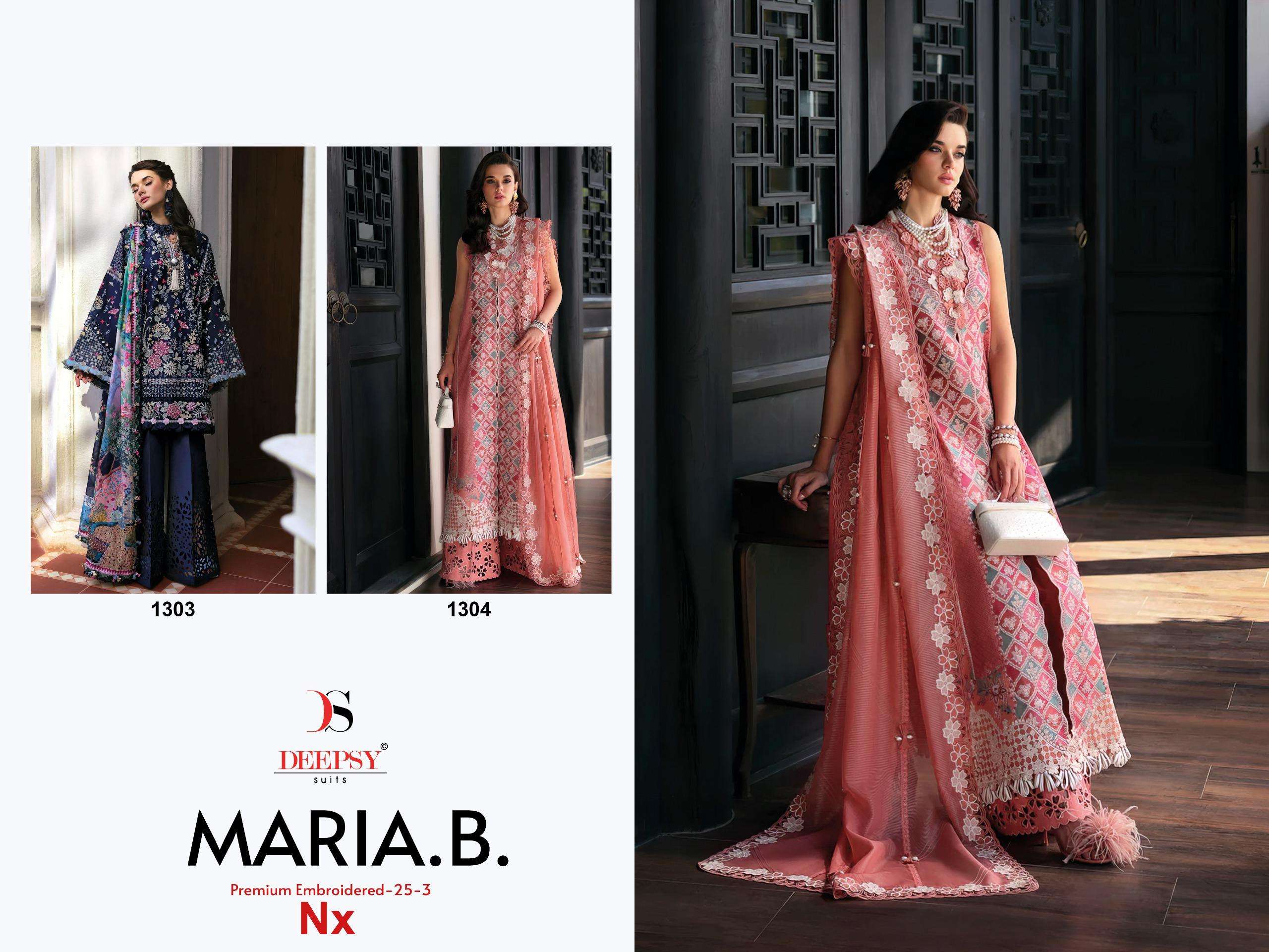DEEPSY SUITS MARIA B PREMIUM 25 EMBROIDERED 25 VOL 3 NX COTTON EMBRODERY DESIGNER SUIT