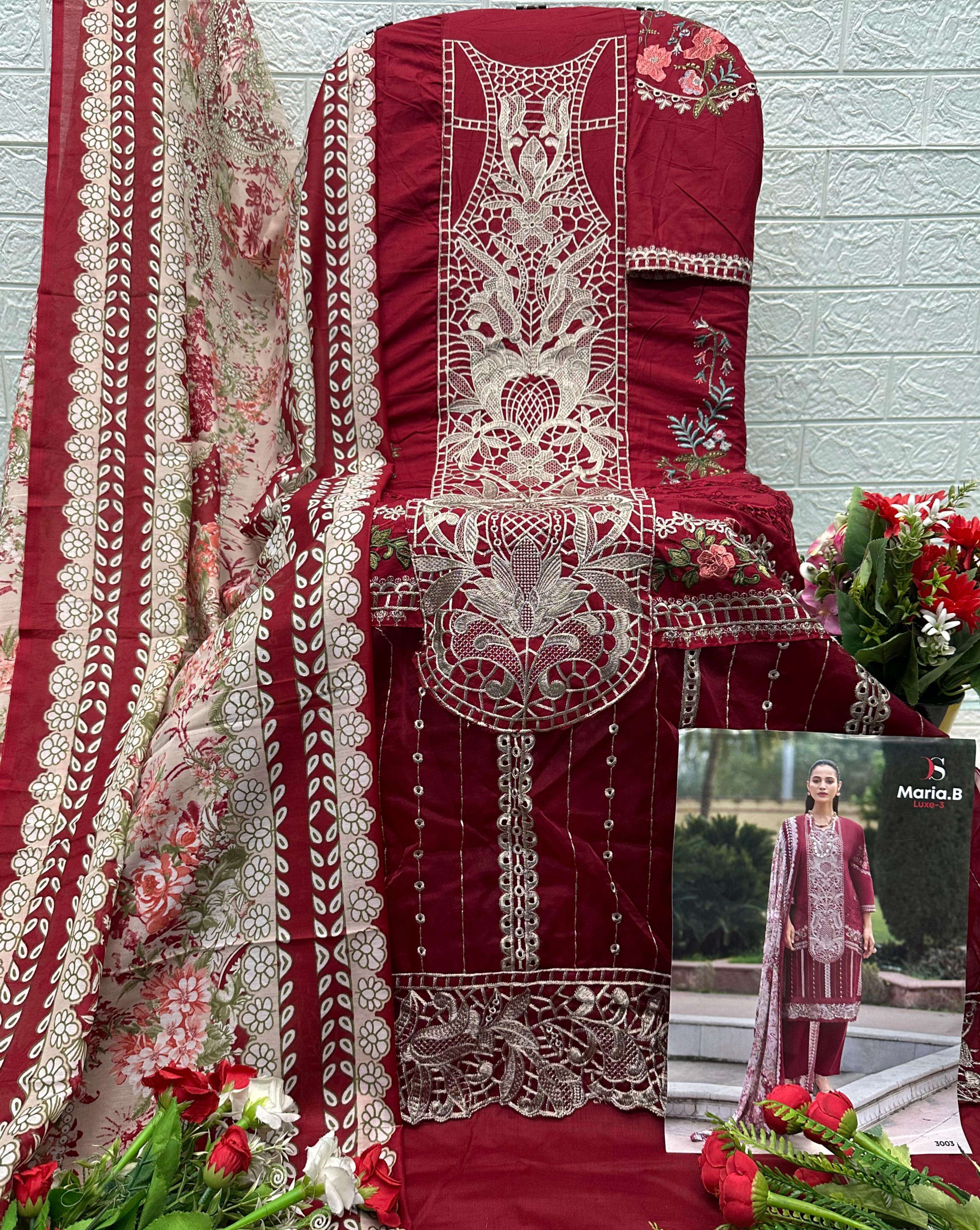 DEEPSY SUITS MARIAB LUXE VOL 3 COTTON HEAVY EMBROIDERY DESIGNER PAKISTANI SUIT