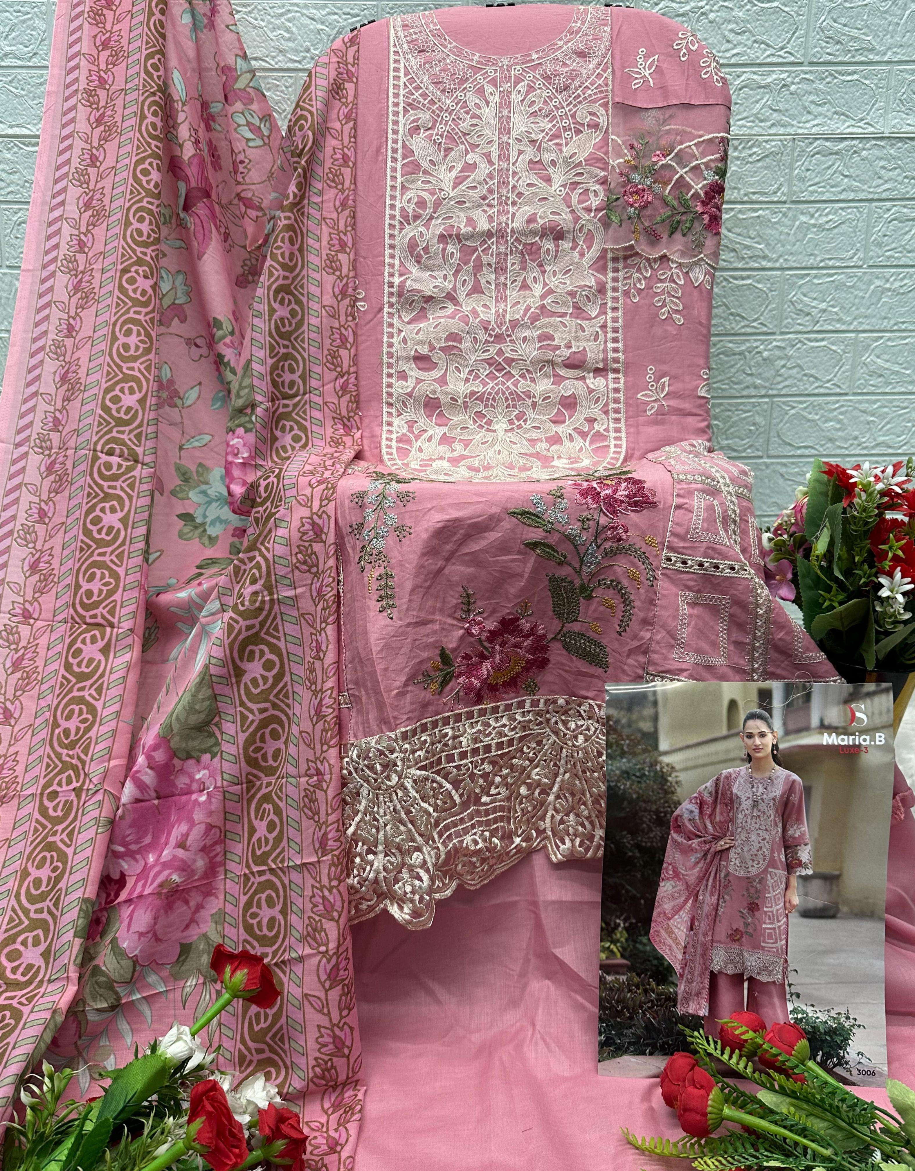 DEEPSY SUITS MARIAB LUXE VOL 3 COTTON HEAVY EMBROIDERY DESIGNER PAKISTANI SUIT