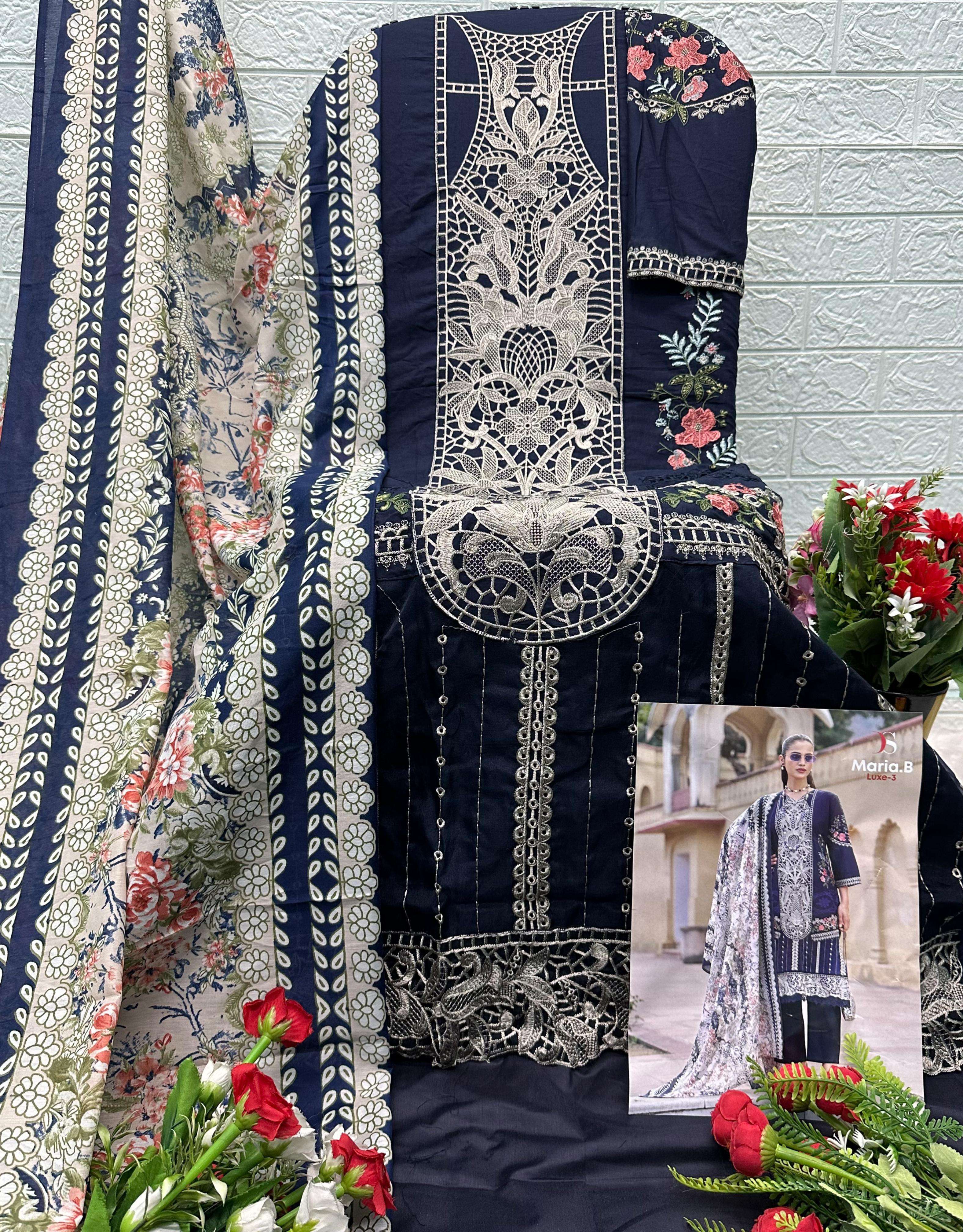 DEEPSY SUITS MARIAB LUXE VOL 3 COTTON HEAVY EMBROIDERY DESIGNER PAKISTANI SUIT