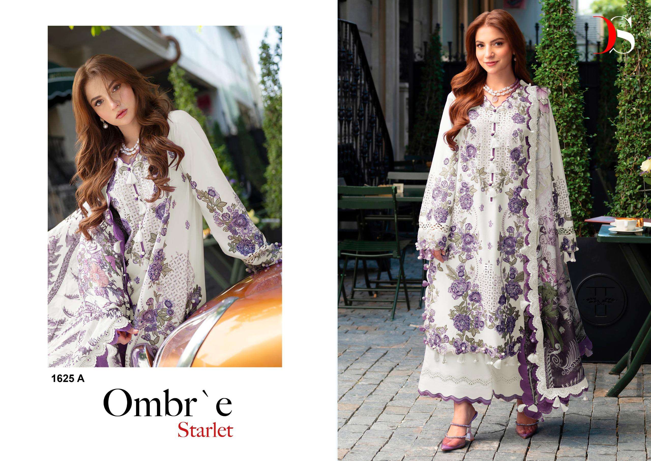 DEEPSY SUITS OMBRE STARLET HIT DESIGN 1625 COTTON HEAVY EMBROIDERY DESIGNER PAKISTANI SUIT