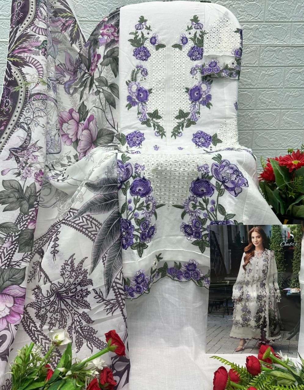 DEEPSY SUITS OMBRE STRALET VOL 2 COTTON EMBROIDERY DESIGNER PAKISTANI SUIT