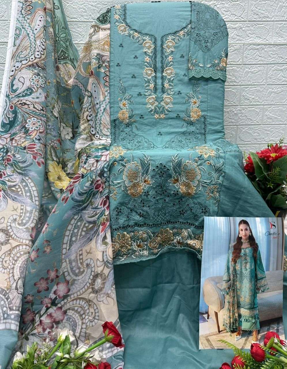 DEEPSY SUITS OMBRE STRALET VOL 2 COTTON EMBROIDERY DESIGNER PAKISTANI SUIT