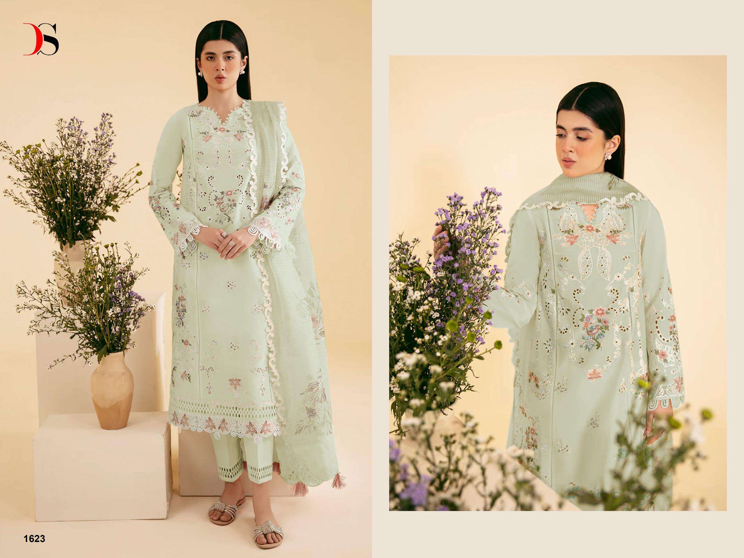 DEEPSY SUITS QALAMKAR LAWN 26 COTTON EMBROIDERY DESIGNER WORK SUIT