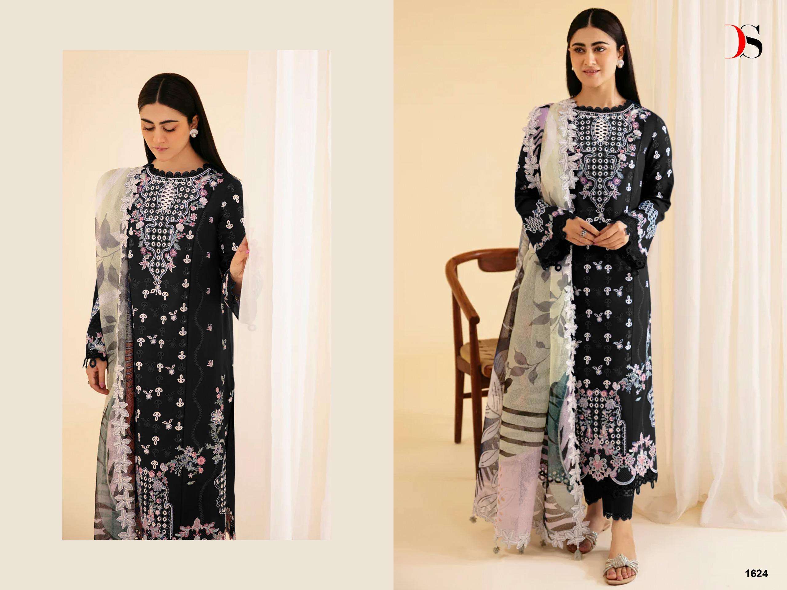 DEEPSY SUITS QALAMKAR LAWN 26 COTTON EMBROIDERY DESIGNER WORK SUIT