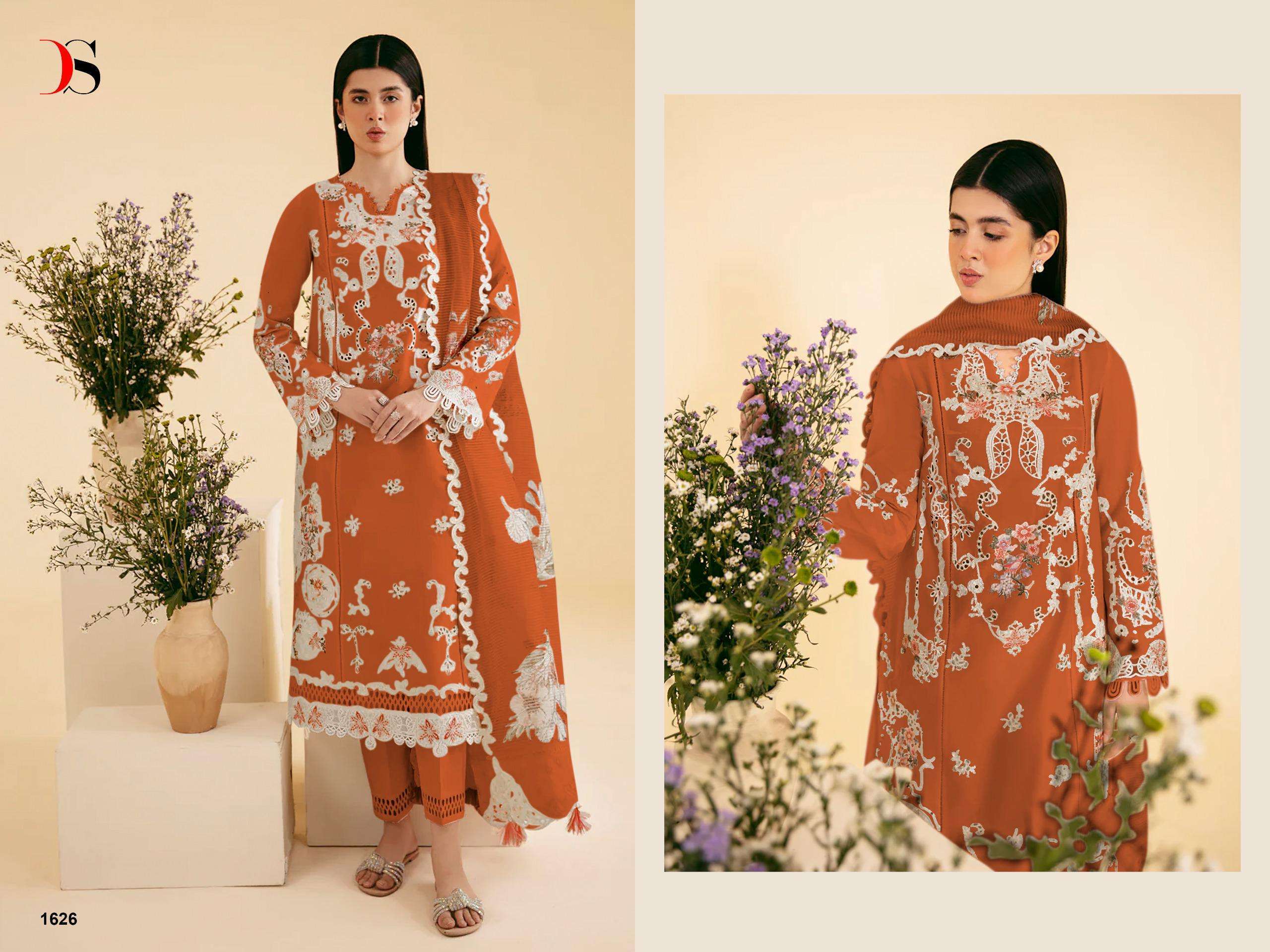 DEEPSY SUITS QALAMKAR LAWN 26 COTTON EMBROIDERY DESIGNER WORK SUIT
