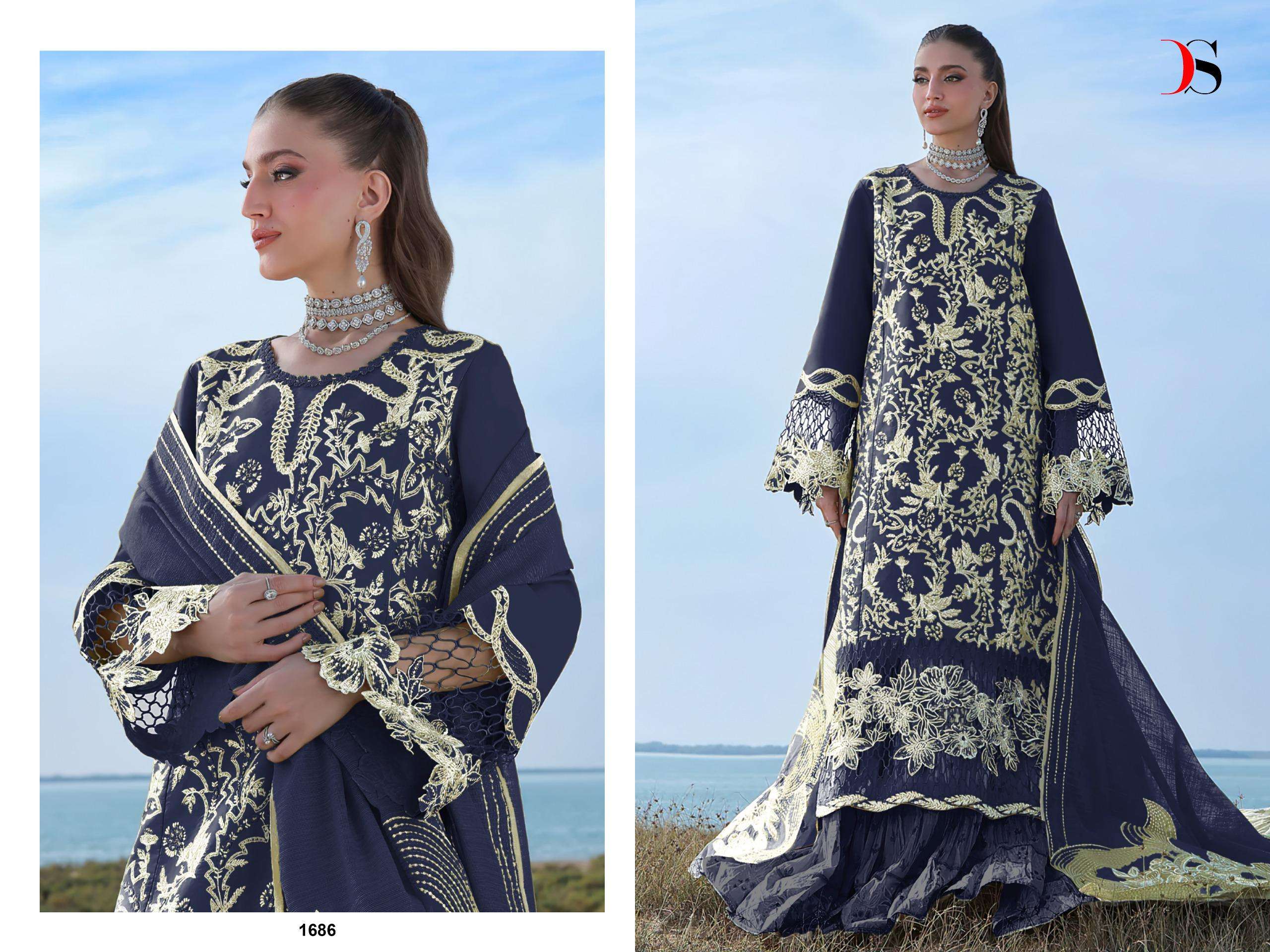 DEEPSY SUITS RANGRASIYA PREMIUM LAWN VOL 3 COTTON EMBROIDERY DESIGNER PAKISTANI SUIT
