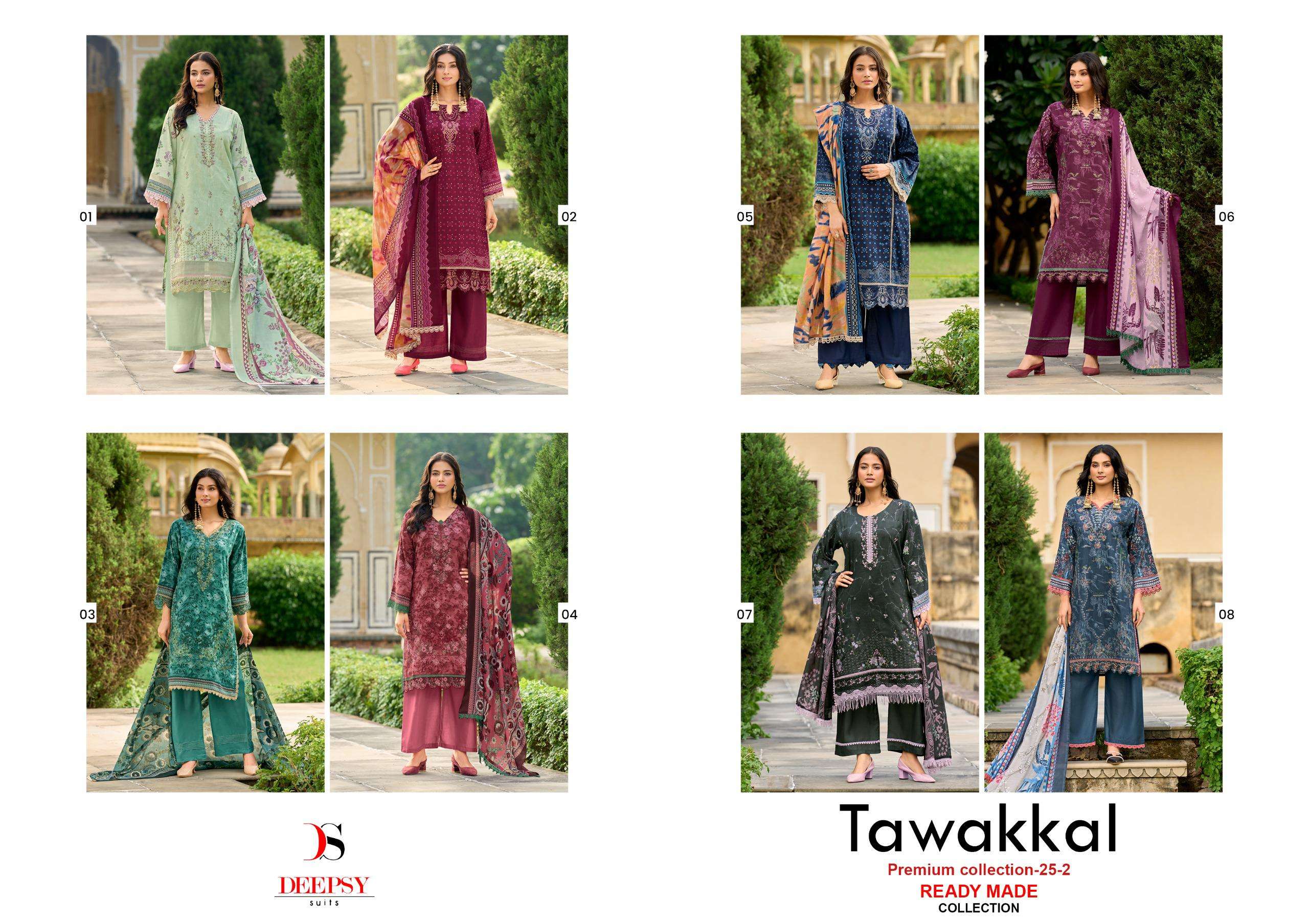 DEEPSY SUITS TAWAKKAL PREMIUM COLLECTION 25 VOL 2 READY MADE COLLECTION 