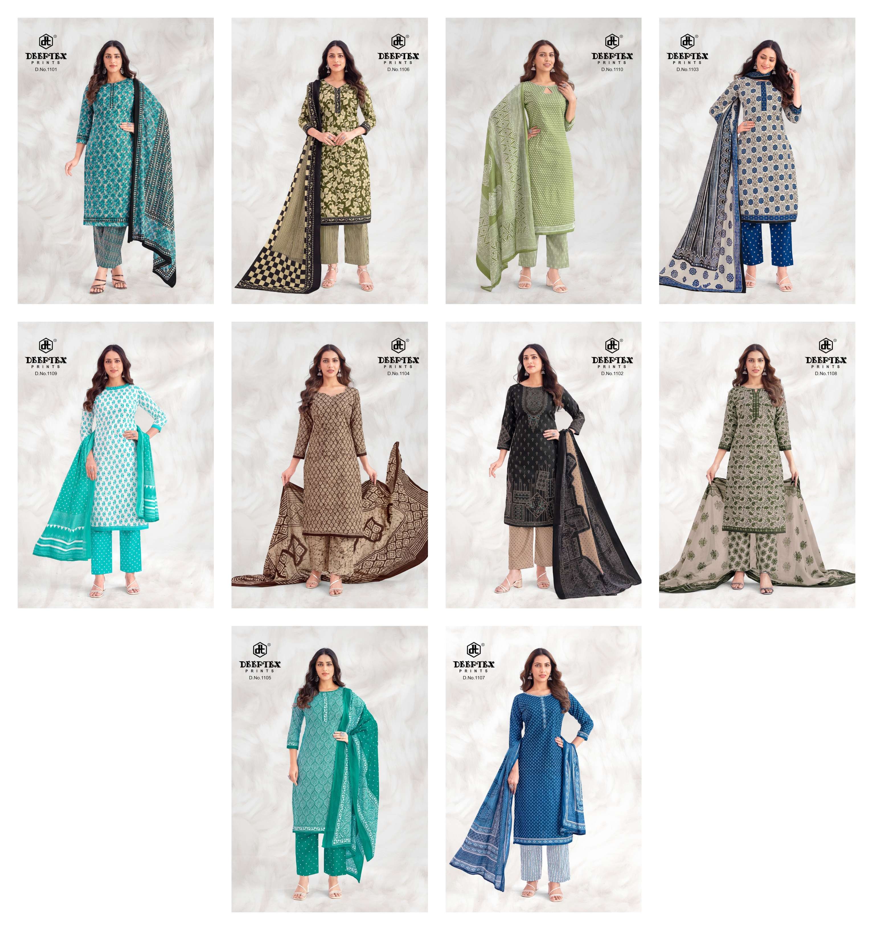 DEEPTEX PRINTS AALIZA VOL 11 COTTON PRINTED LADIES SALWAR SUIT