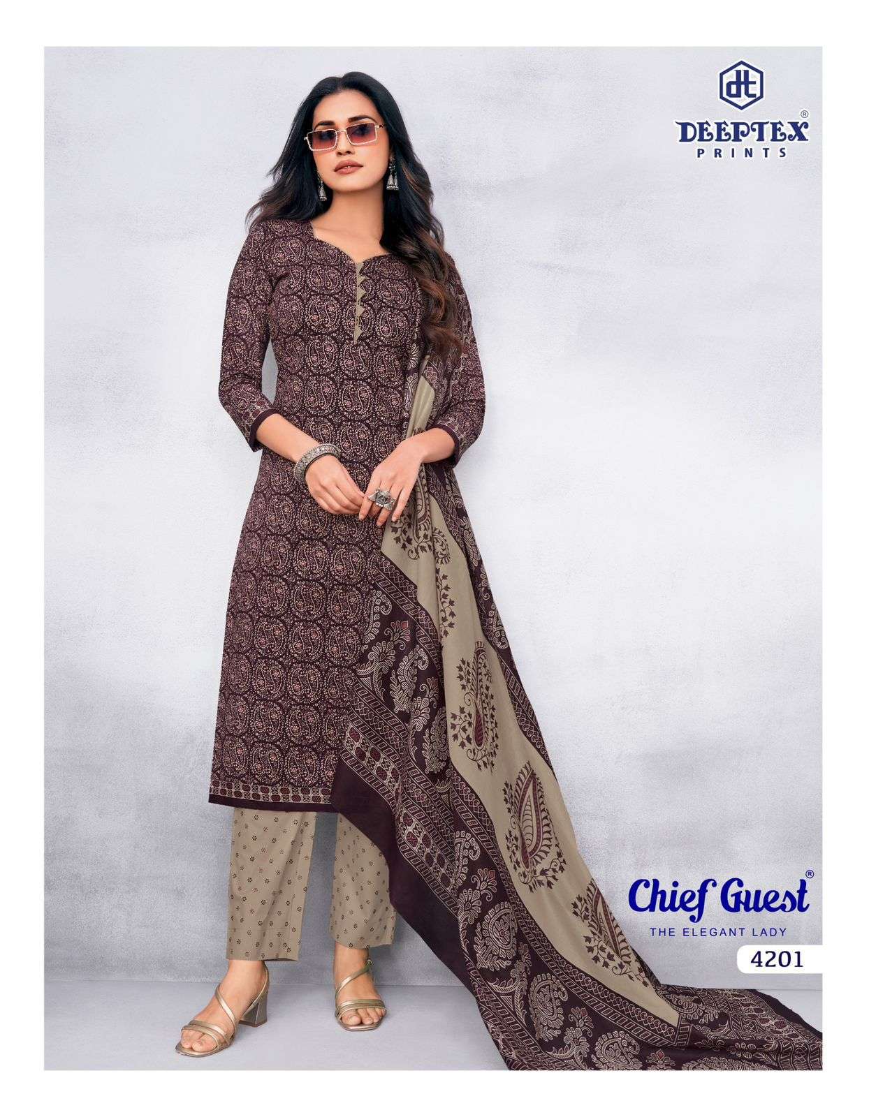 DEEPTEX PRINTS CHIEF GUEST VOL 42 COTTON PRINTED SALWAR SUIT	