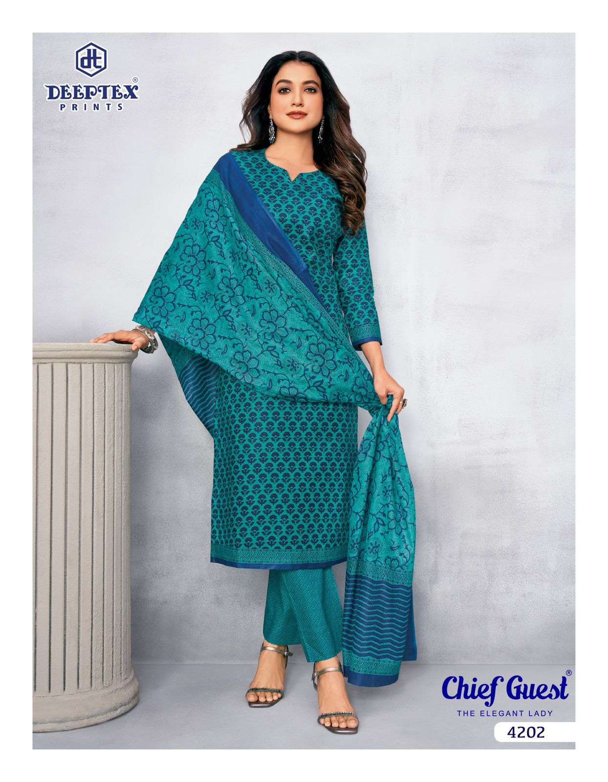 DEEPTEX PRINTS CHIEF GUEST VOL 42 COTTON PRINTED SALWAR SUIT	