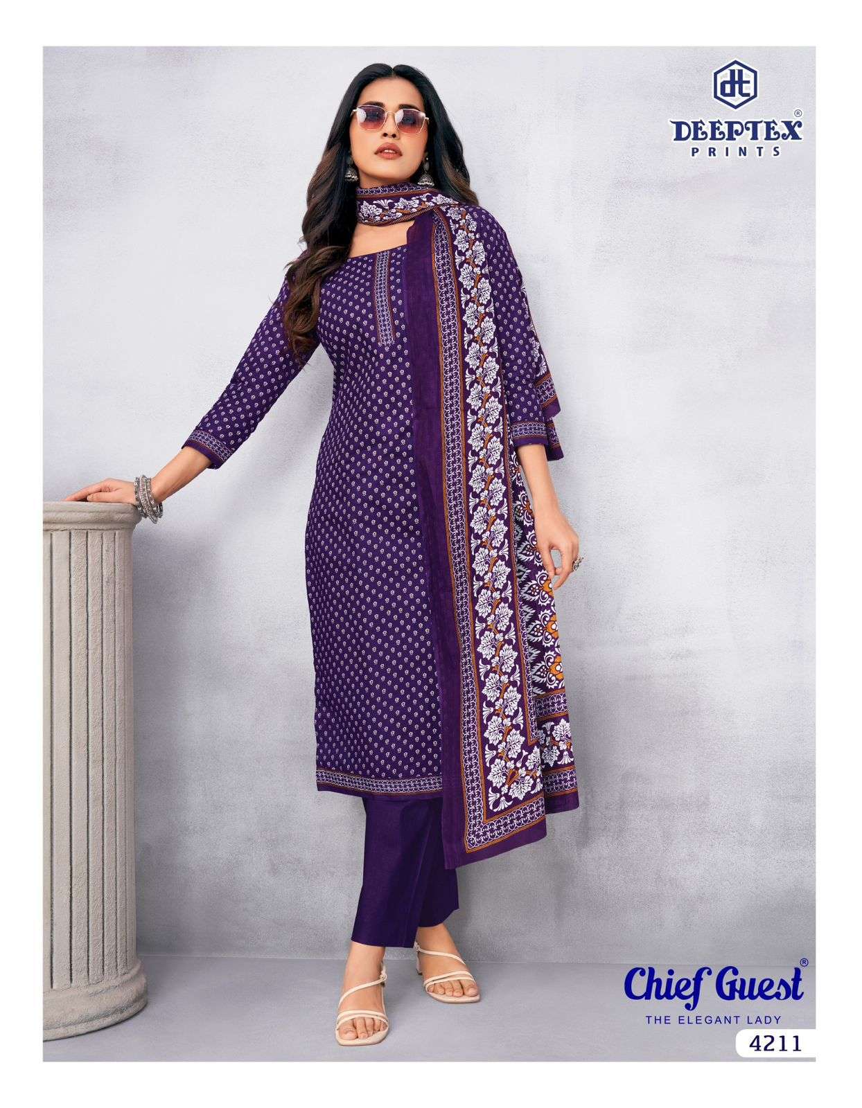 DEEPTEX PRINTS CHIEF GUEST VOL 42 COTTON PRINTED SALWAR SUIT	