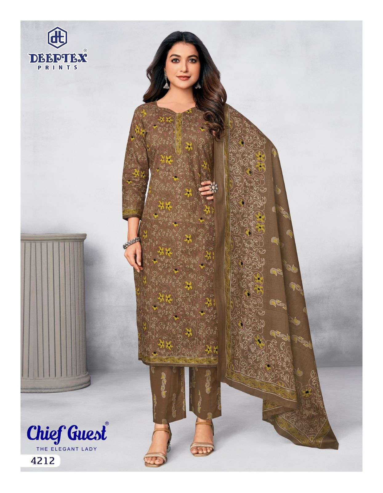 DEEPTEX PRINTS CHIEF GUEST VOL 42 COTTON PRINTED SALWAR SUIT	