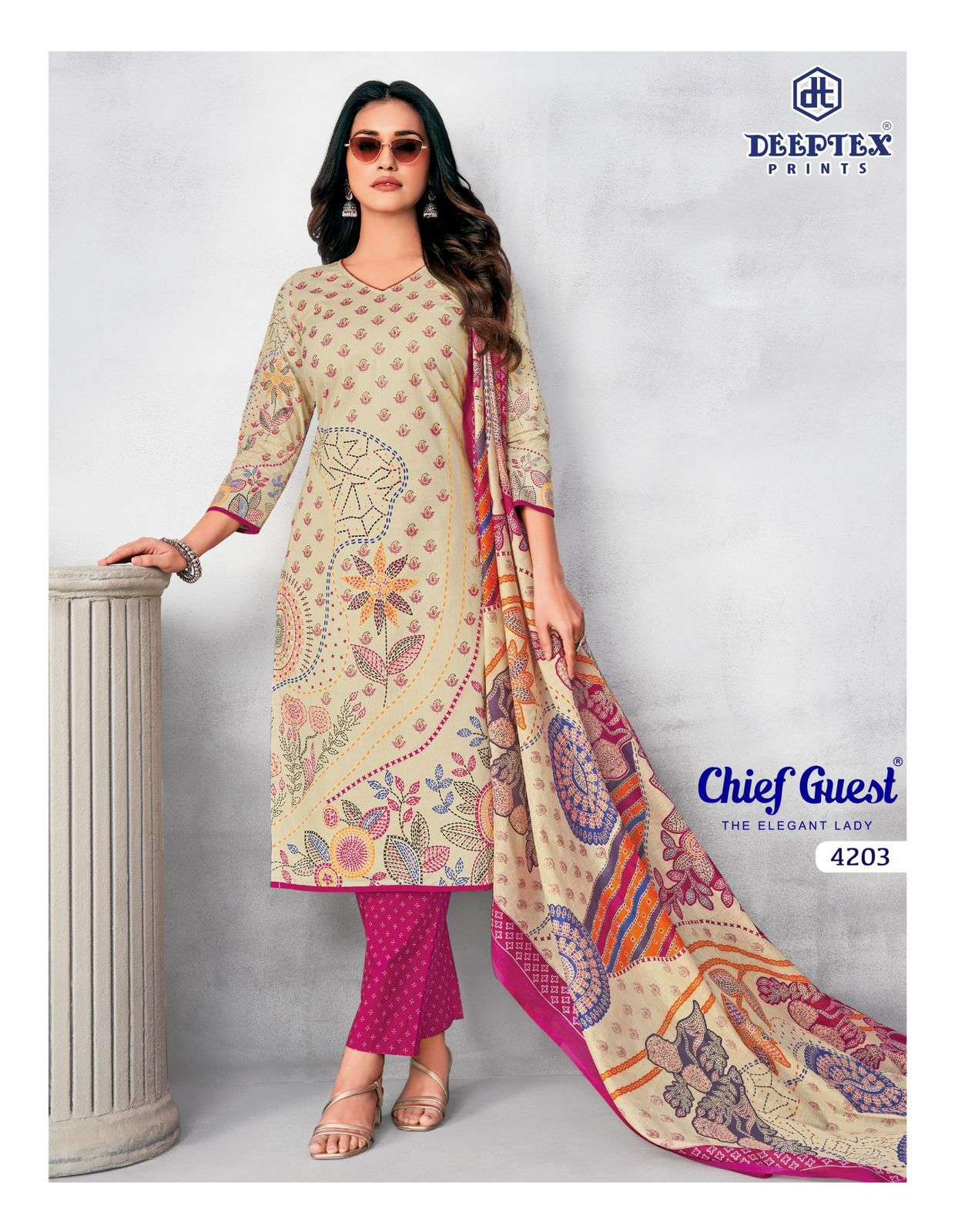 DEEPTEX PRINTS CHIEF GUEST VOL 42 COTTON PRINTED SALWAR SUIT	