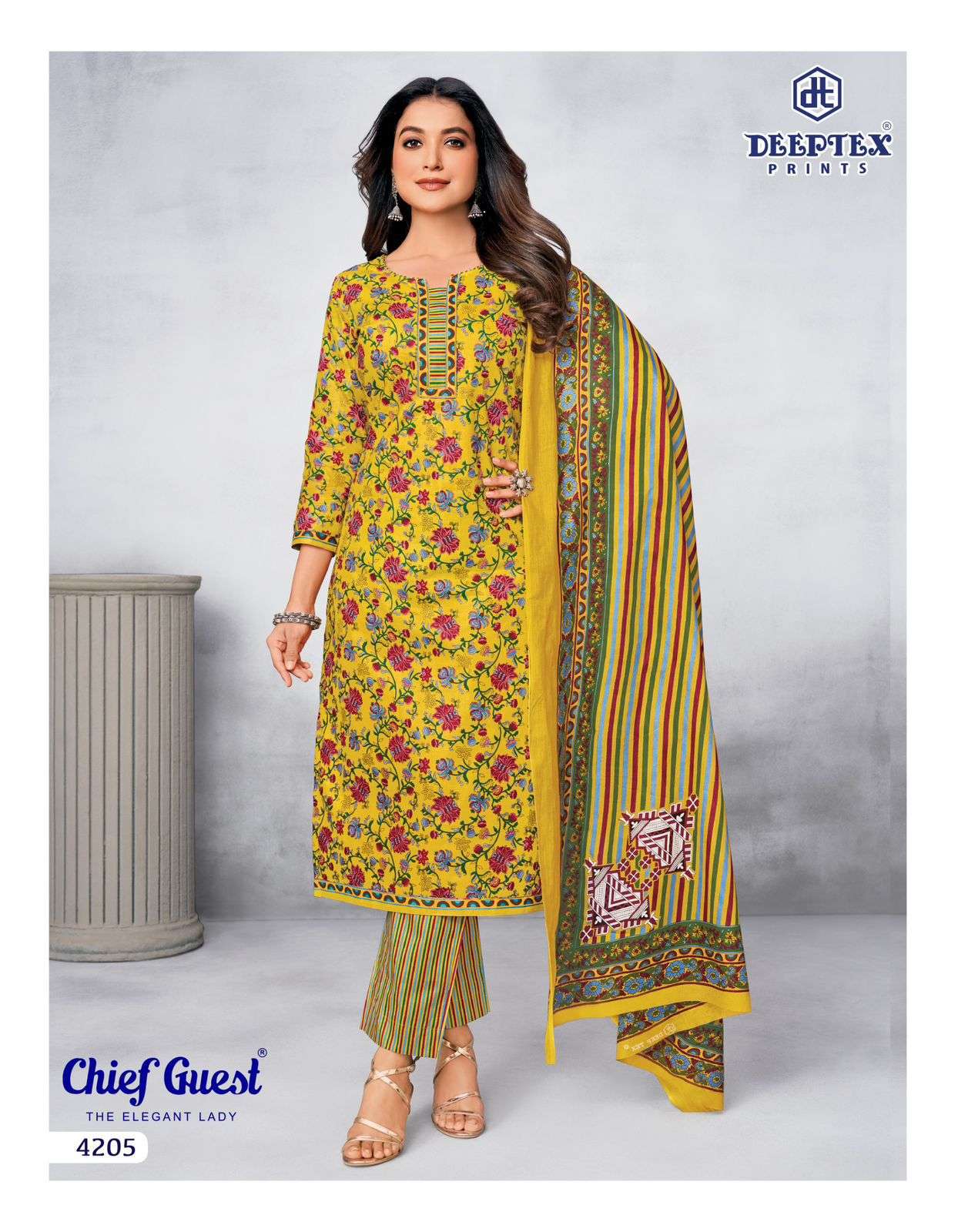 DEEPTEX PRINTS CHIEF GUEST VOL 42 COTTON PRINTED SALWAR SUIT	