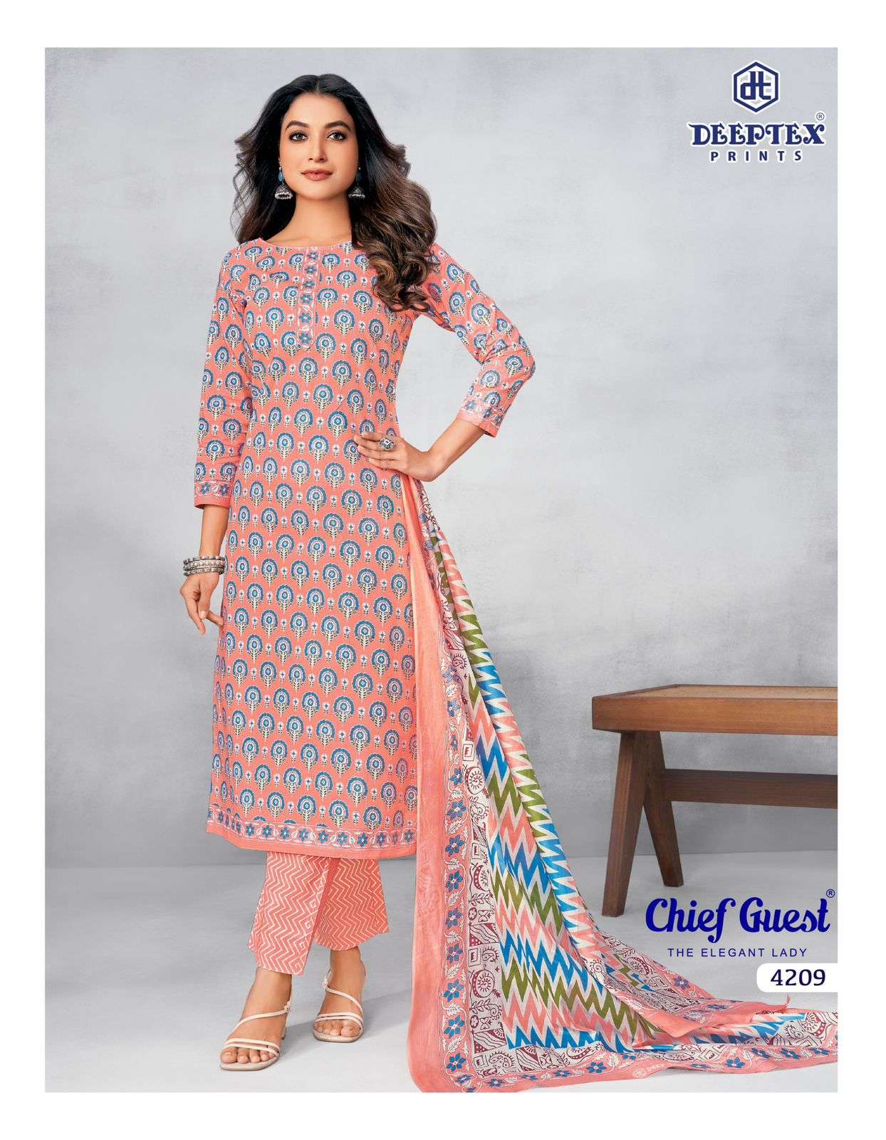 DEEPTEX PRINTS CHIEF GUEST VOL 42 COTTON PRINTED SALWAR SUIT	