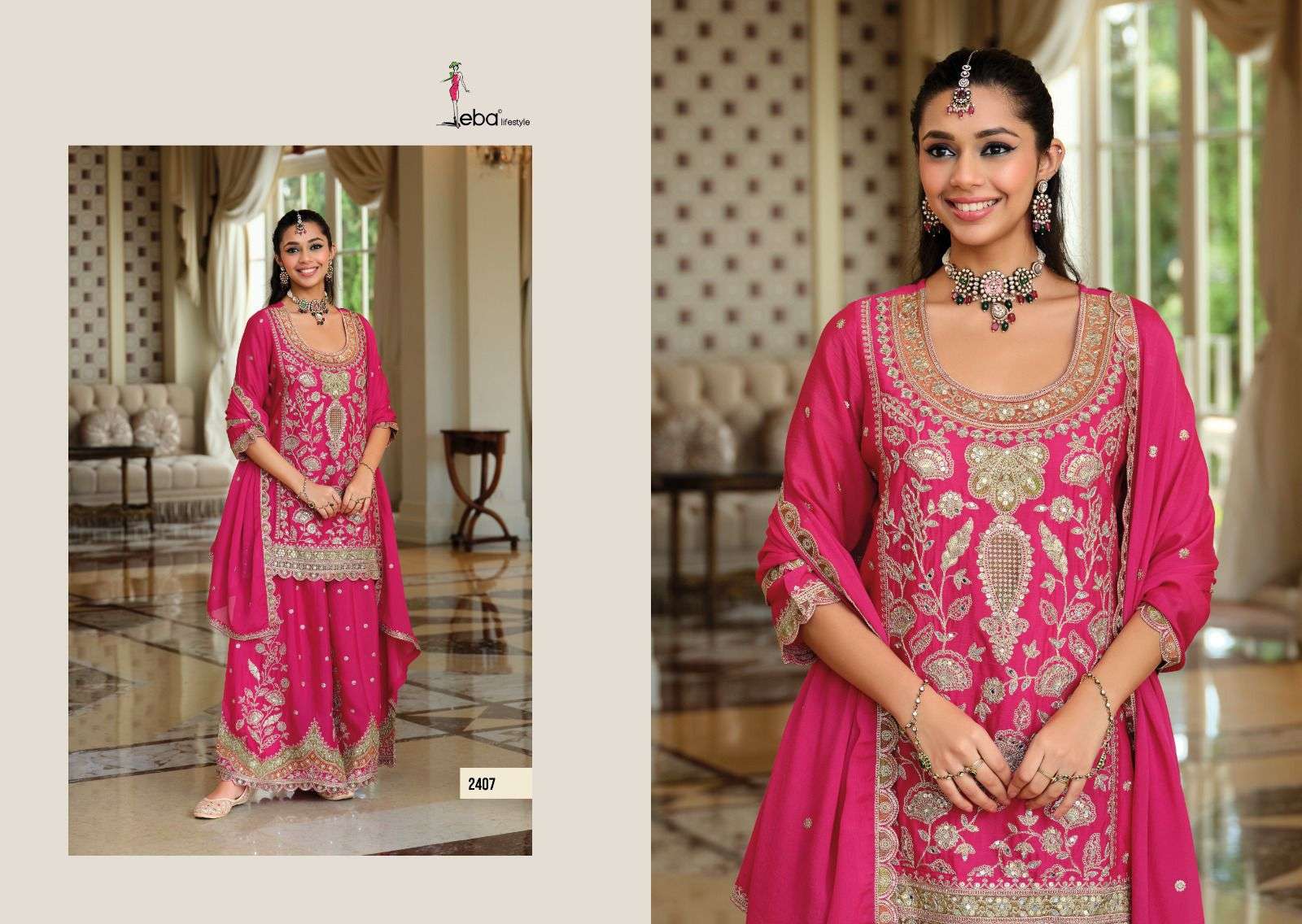 EBA LIFESTYLE ANOKHI HEAVY EMBROIDERY DESIGNER FESTIVE WEAR LADIES SUIT