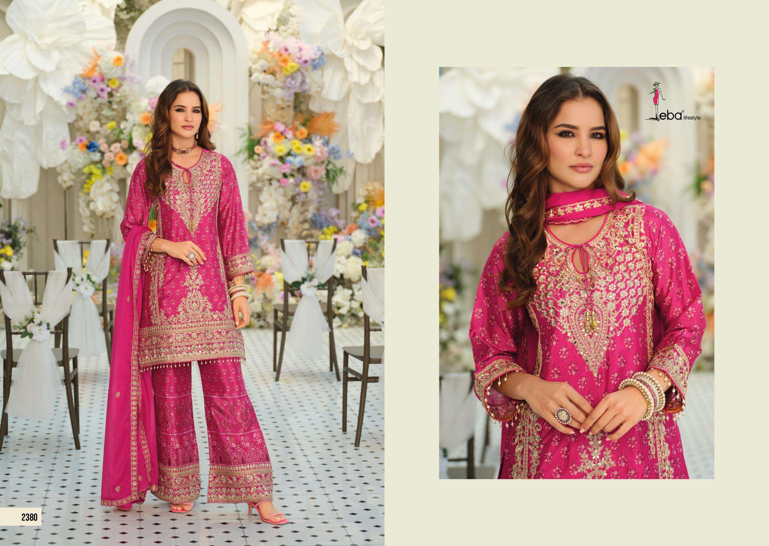 EBA LIFESTYLE KANCHAN CHINON EMBROIDERY DESIGNER FESTIVE WEAR LADIES SUIT