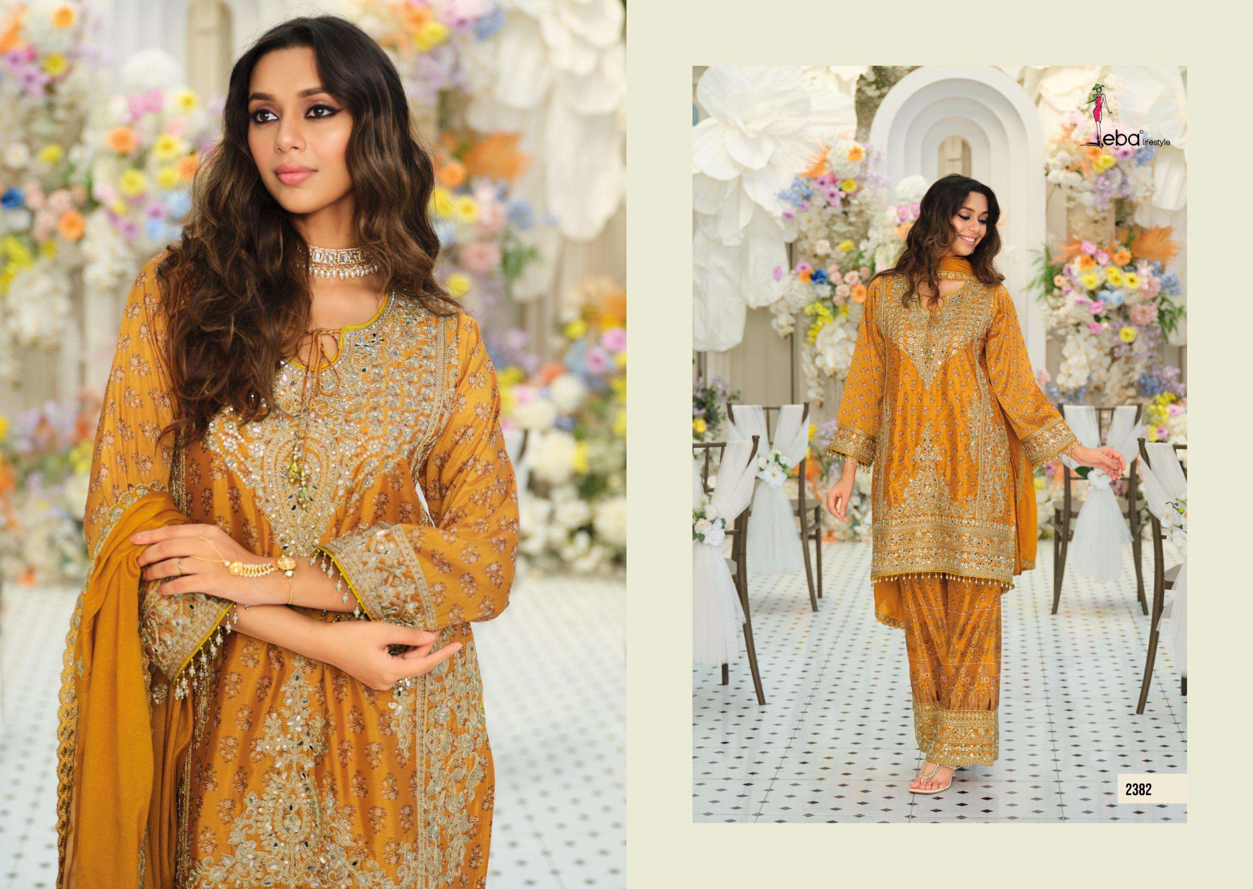 EBA LIFESTYLE KANCHAN CHINON EMBROIDERY DESIGNER FESTIVE WEAR LADIES SUIT