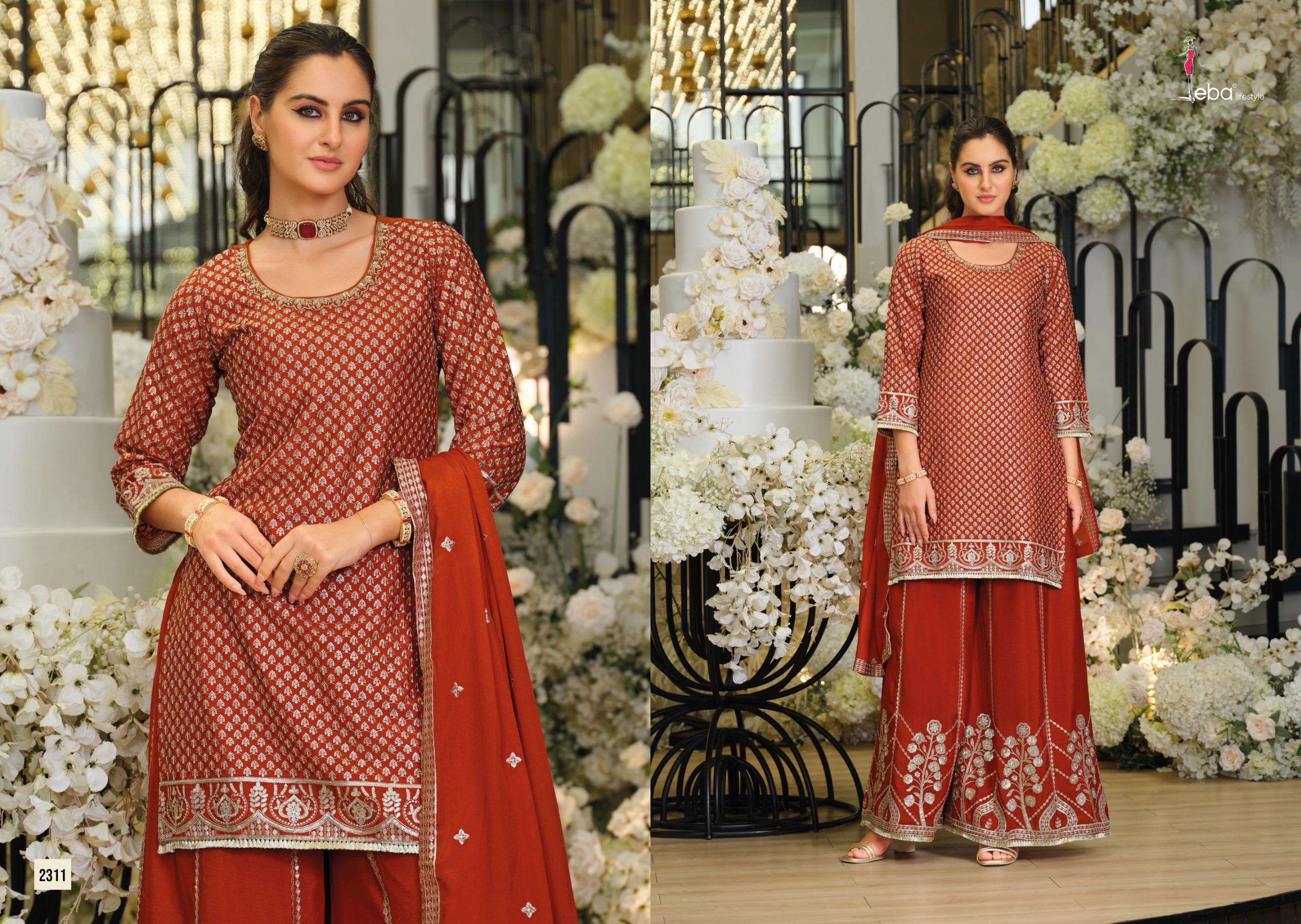 EBA LIFESTYLLE ZIYA HEAVY EMBROIDERY DESIGNER PARTY WEAR LADIES SUIT