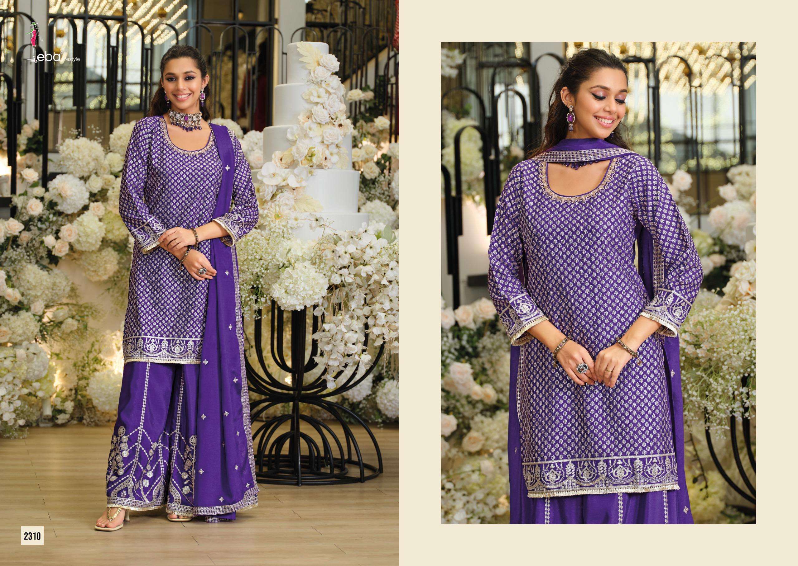 EBA LIFESTYLLE ZIYA HEAVY EMBROIDERY DESIGNER PARTY WEAR LADIES SUIT