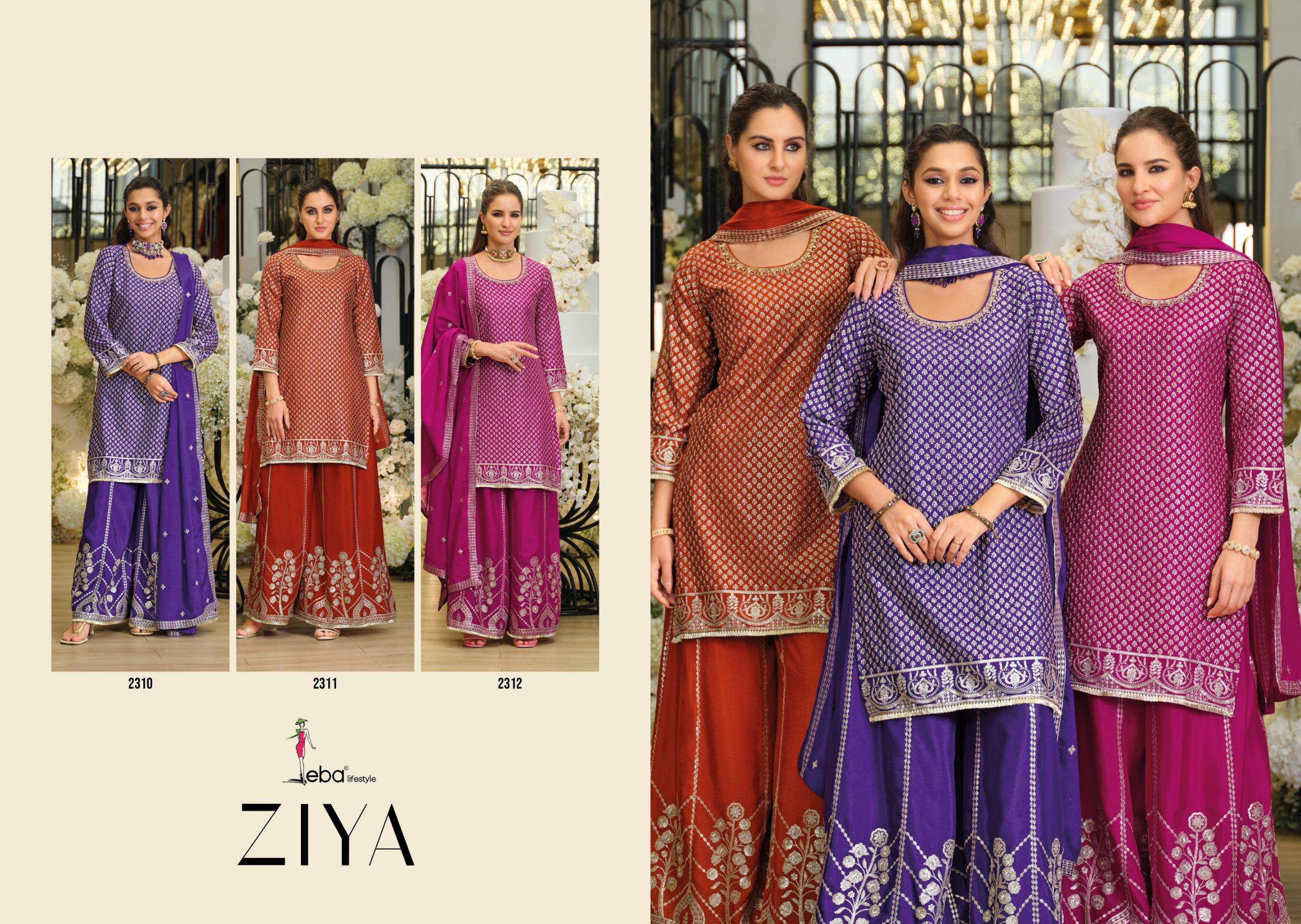 EBA LIFESTYLLE ZIYA HEAVY EMBROIDERY DESIGNER PARTY WEAR LADIES SUIT