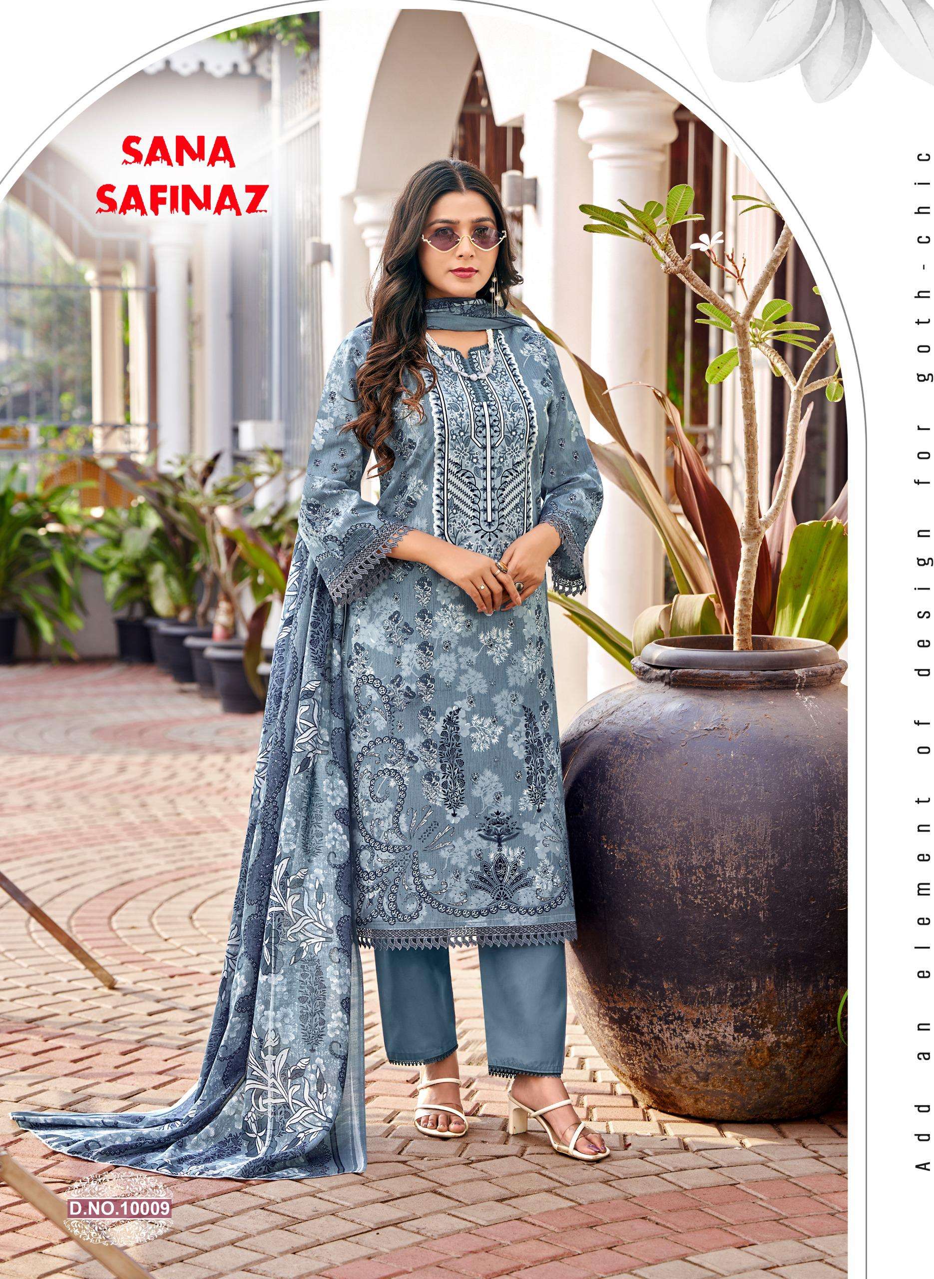 FALAK INTERNATIONAL SANA SAFINAZ VOL 10 COTTON DIGITAL KARACHI STYLE PRINT SALWAR SUIT	