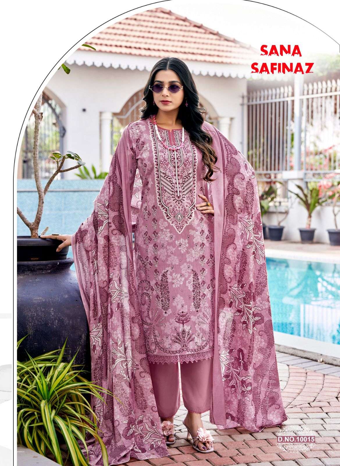 FALAK INTERNATIONAL SANA SAFINAZ VOL 10 COTTON DIGITAL KARACHI STYLE PRINT SALWAR SUIT	