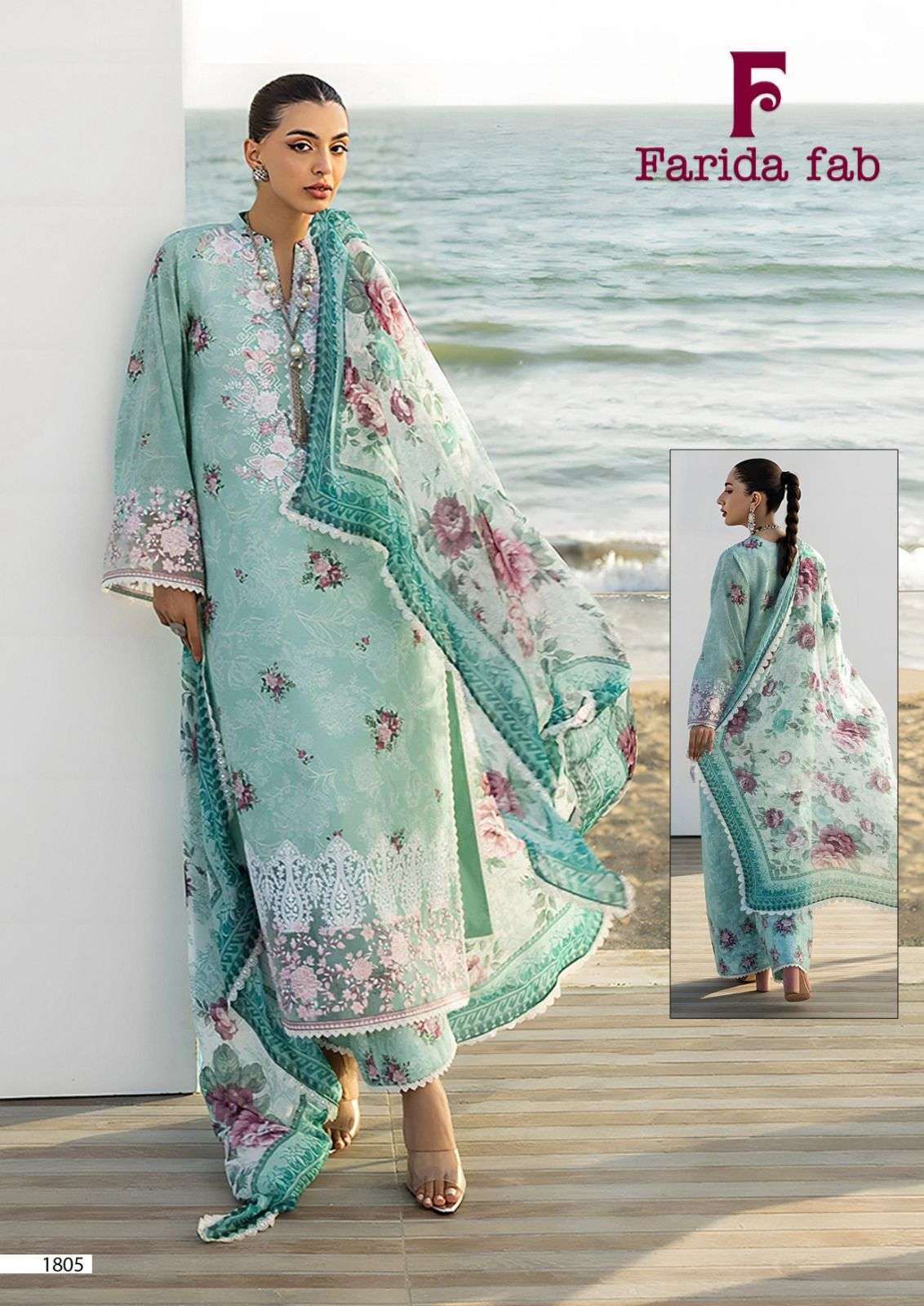 FARIDA FAB FIRDOUS QUEEN VOL 18 COTTON DIGITAL PRINTS UNSTITCH SALWAR KAMEEZ 