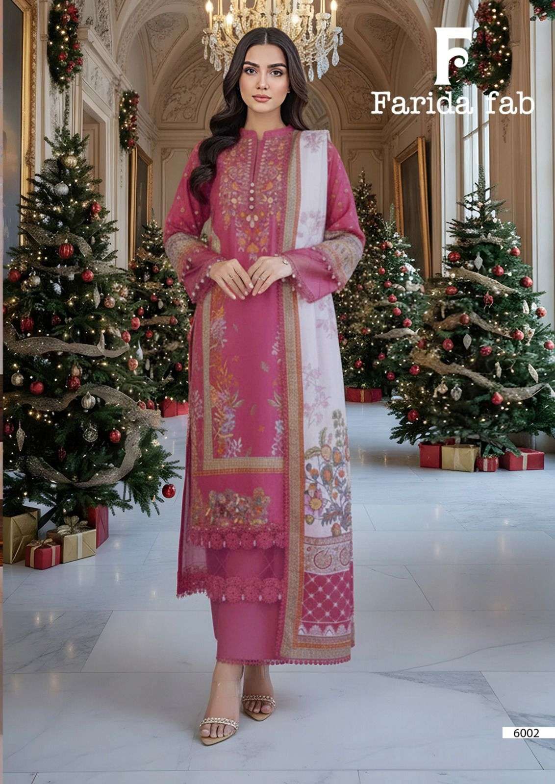 FARIDA FAB RAMSHA VOL 6 COTTON DIGITAL PRINTS SALWAR SUIT