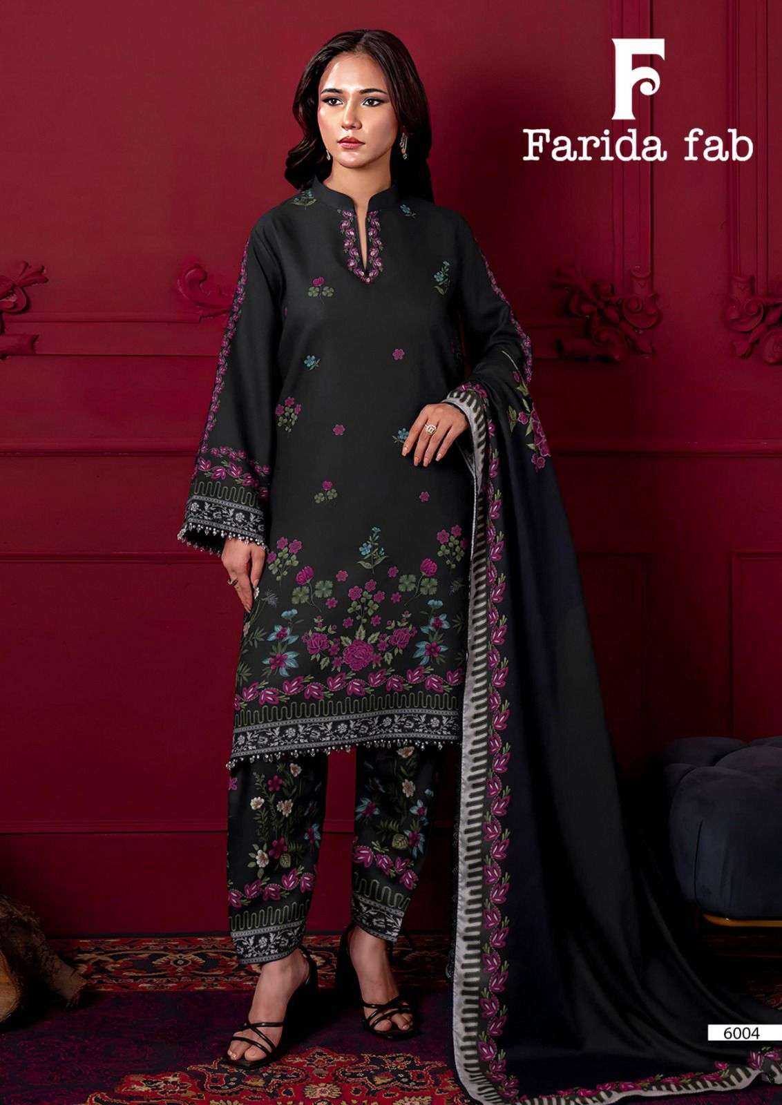 FARIDA FAB RAMSHA VOL 6 COTTON DIGITAL PRINTS SALWAR SUIT