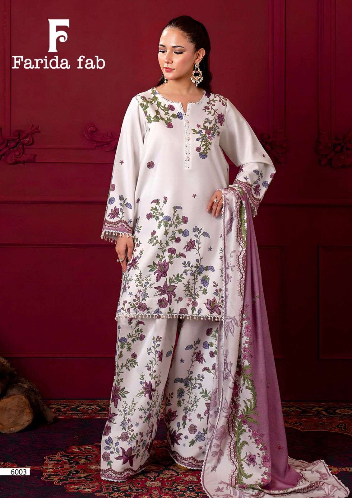 FARIDA FAB RAMSHA VOL 6 COTTON DIGITAL PRINTS SALWAR SUIT