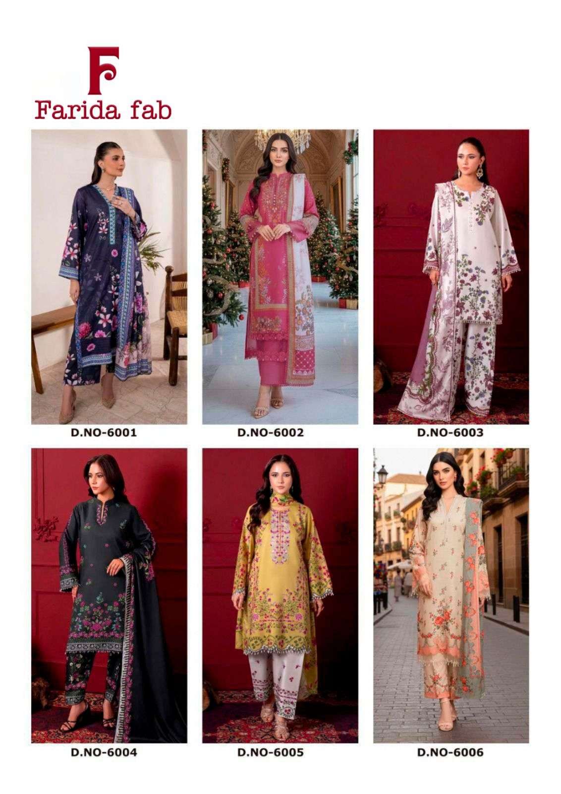 FARIDA FAB RAMSHA VOL 6 COTTON DIGITAL PRINTS SALWAR SUIT