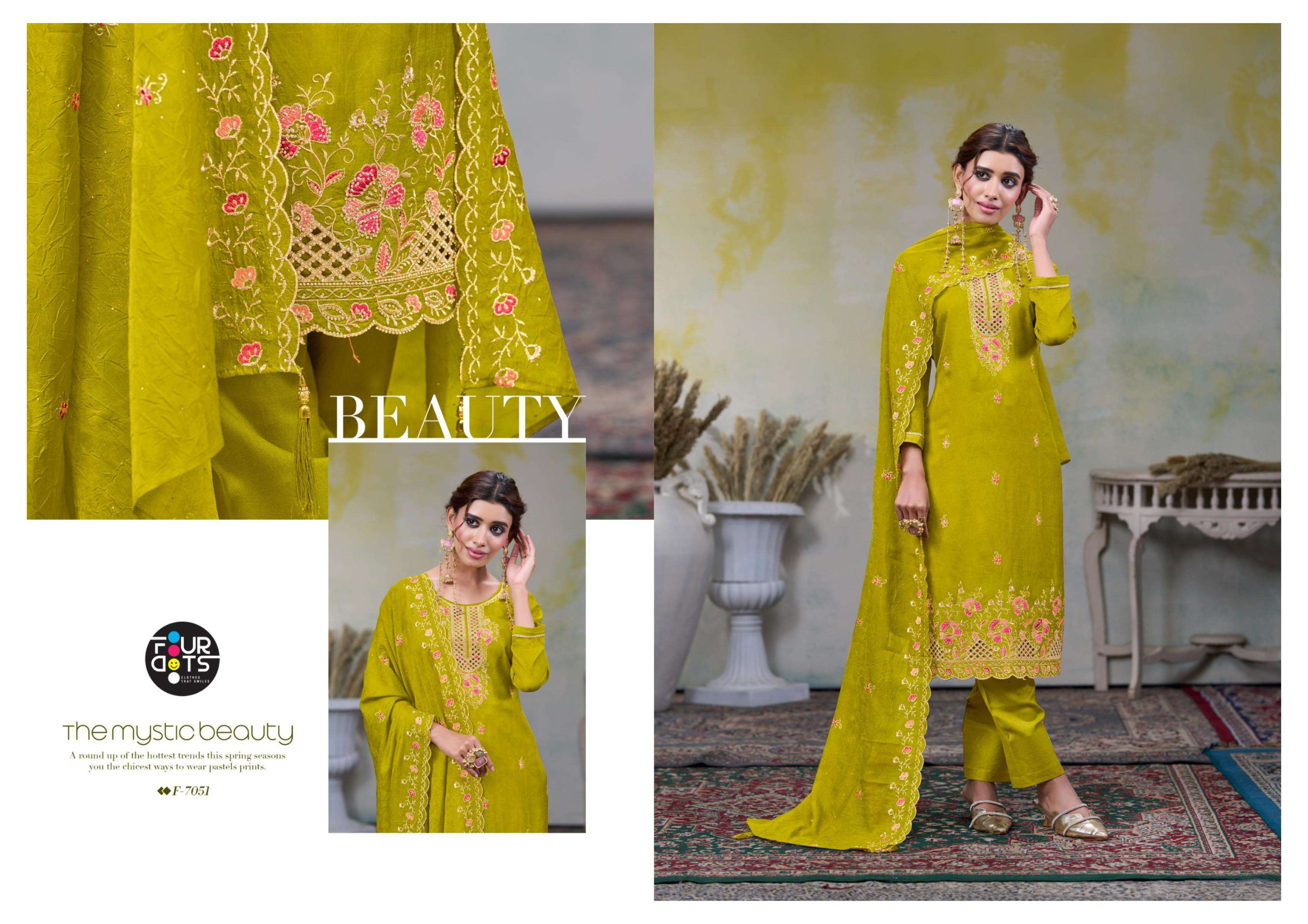 FOURDOTS PRAGYA ORGANZA HEAVY EMBROIDERED DESIGNER WORK SUT