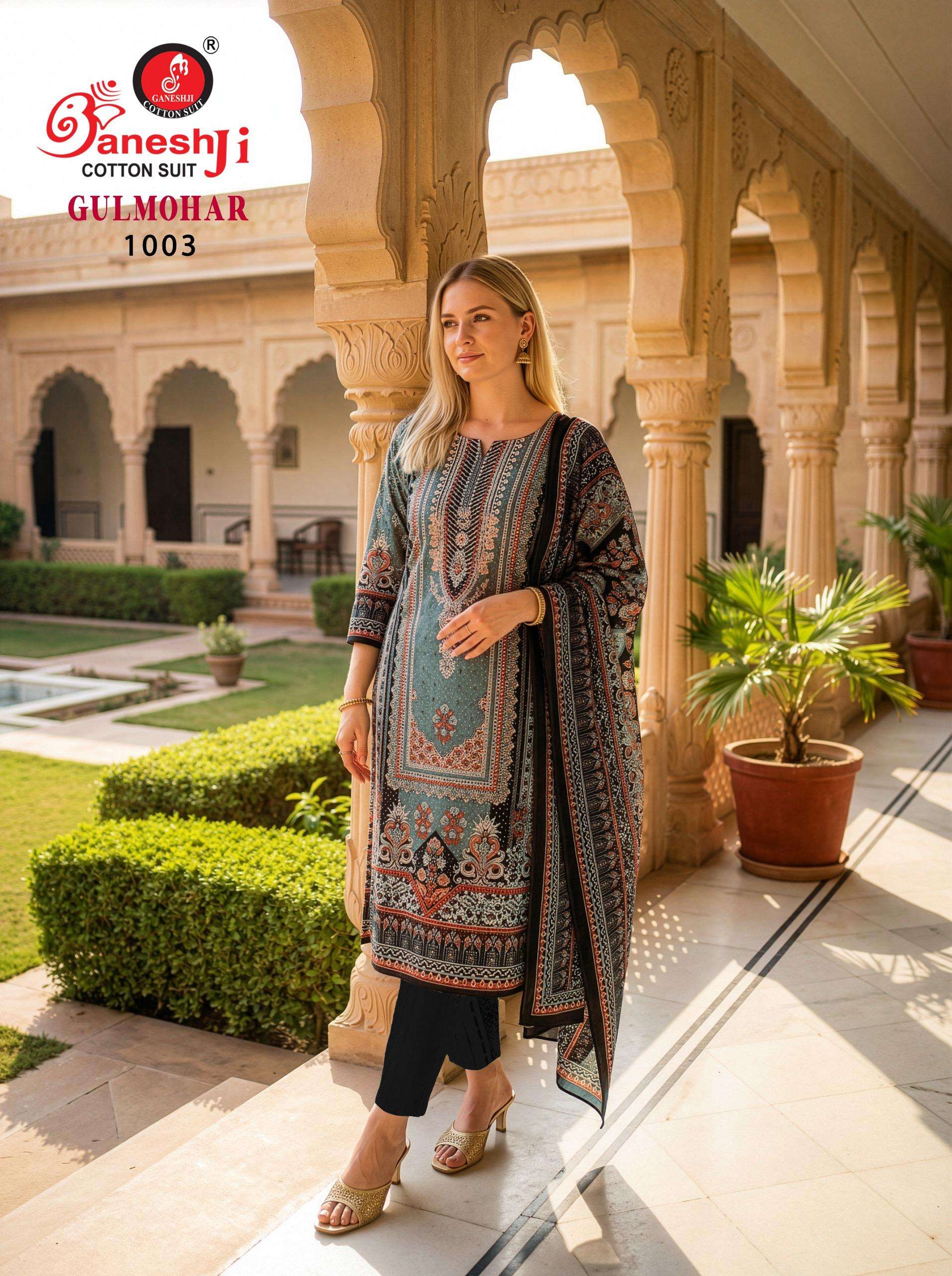 GANESHJI COTTON SUIT GULMOHAR VOL 1 RAYON DIGITAL PRINTS SALWAR SUIT
