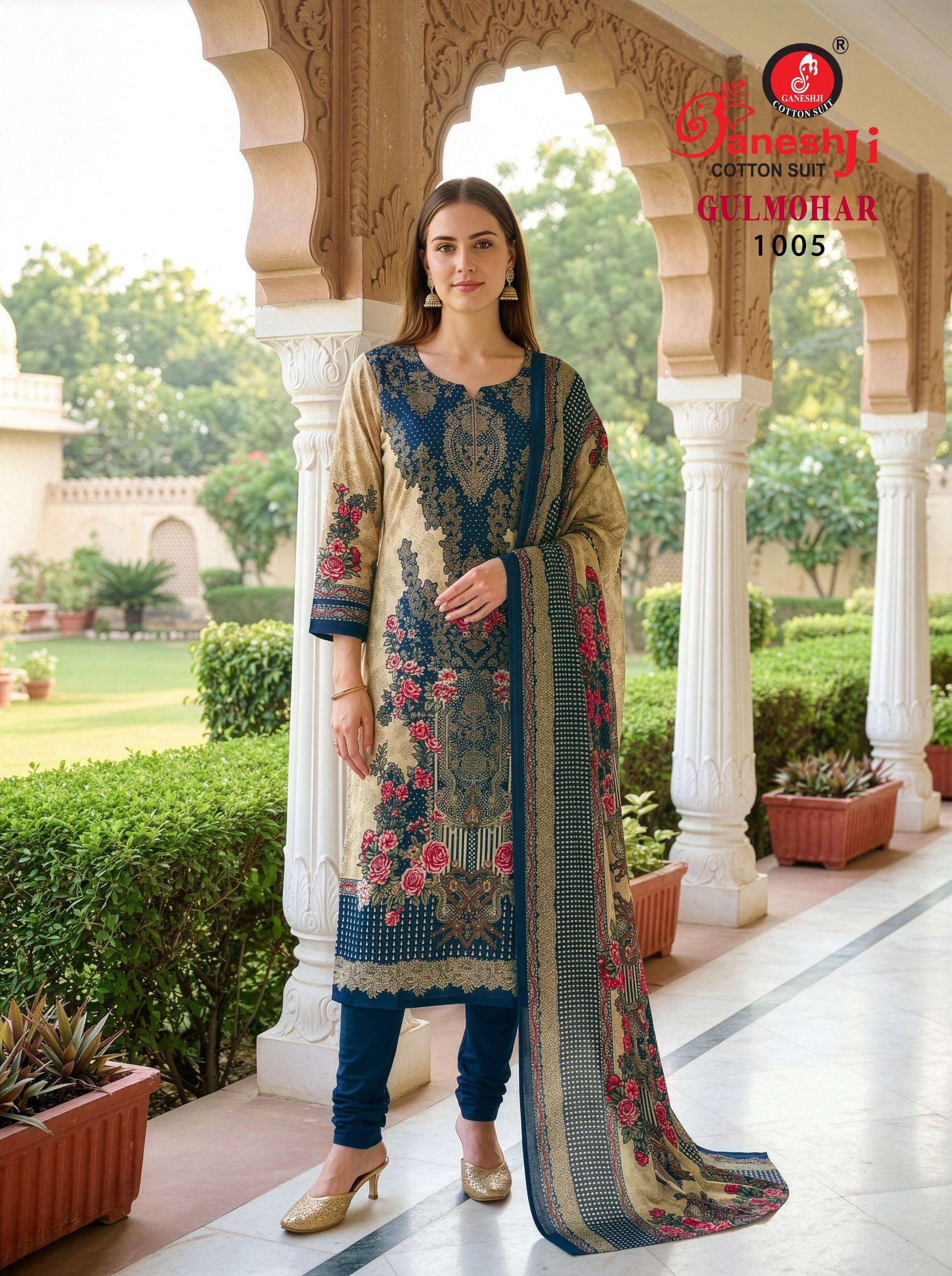 GANESHJI COTTON SUIT GULMOHAR VOL 1 RAYON DIGITAL PRINTS SALWAR SUIT