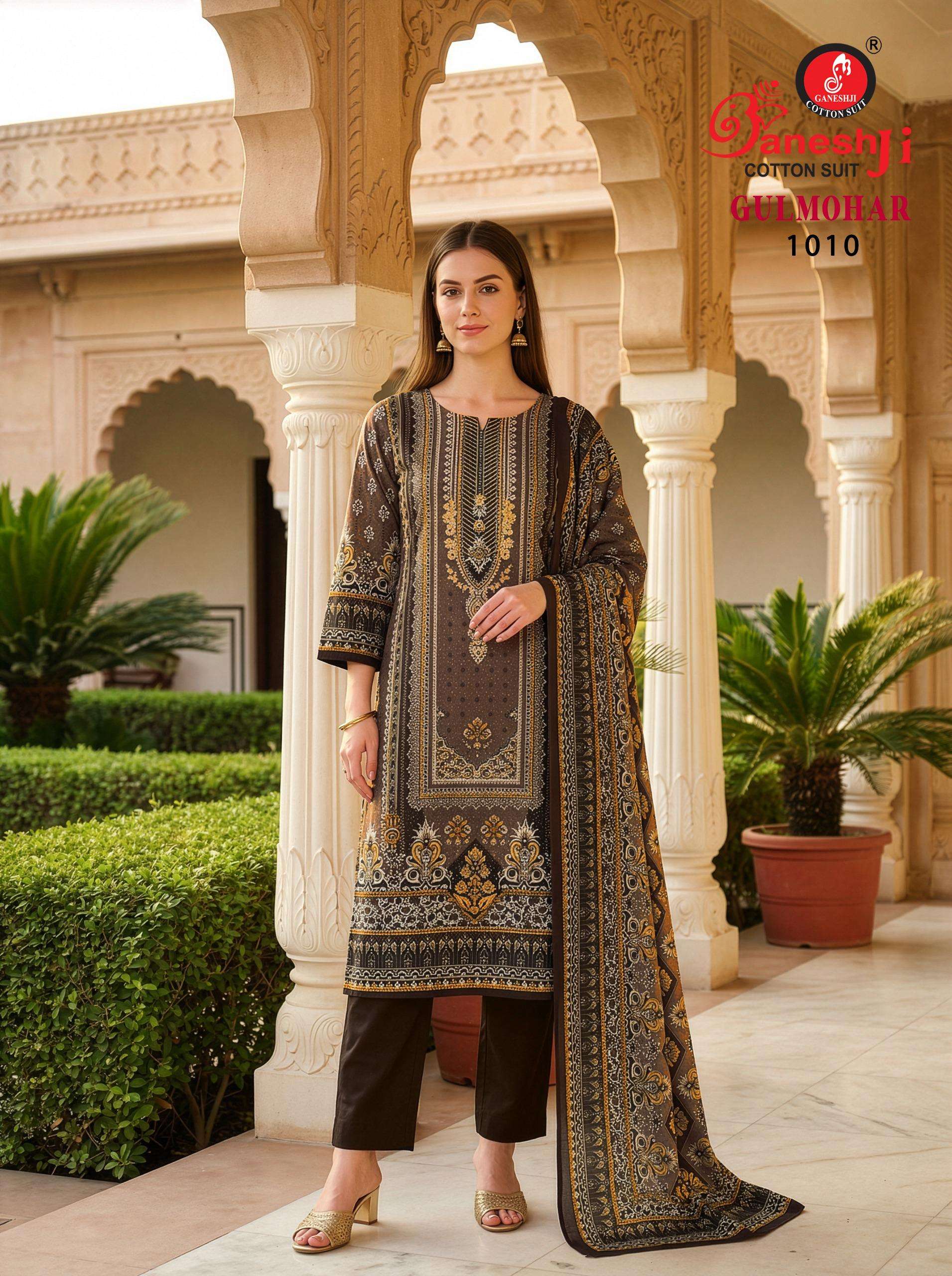 GANESHJI COTTON SUIT GULMOHAR VOL 1 RAYON DIGITAL PRINTS SALWAR SUIT