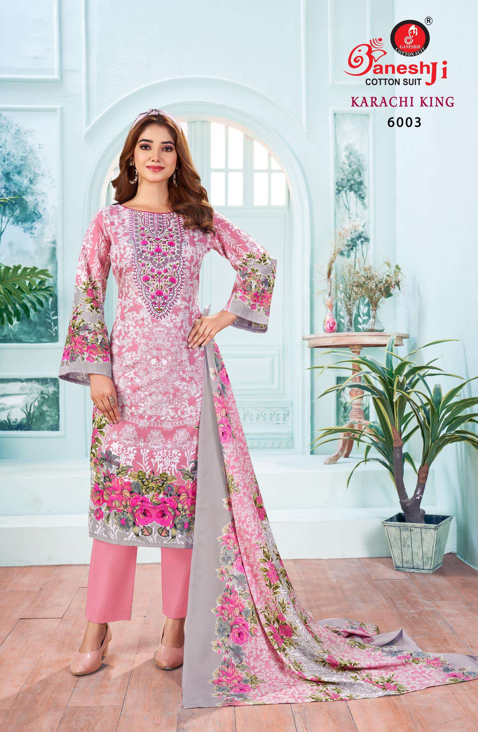 GANESHJI COTTON SUIT KARACHI KING VOL 6 COTTON DIGITAL PRINT SALWAR SUIT