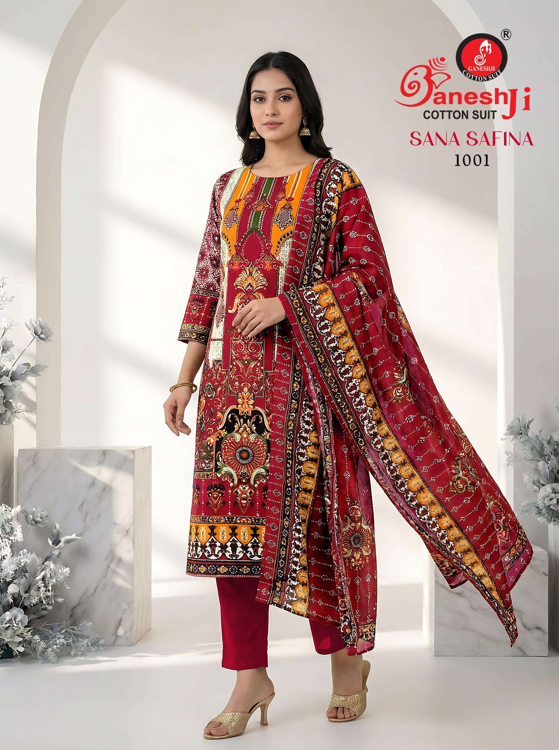 GANESHJI COTTON SUIT SANA SAFINA VOL 1 COTTON DIGITAL PAKISTANI PRINT SALWAR SUIT