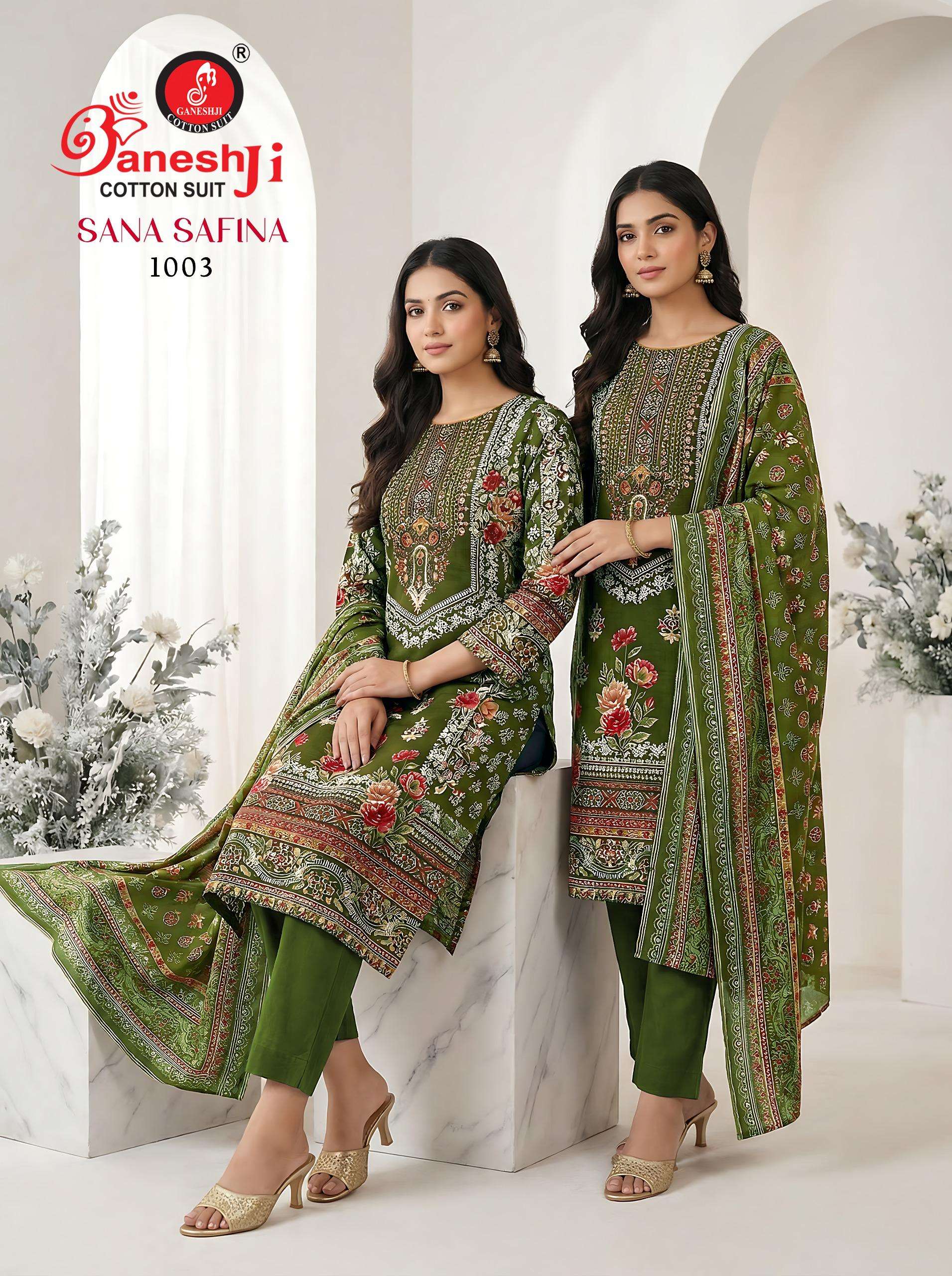 GANESHJI COTTON SUIT SANA SAFINA VOL 1 COTTON DIGITAL PAKISTANI PRINT SALWAR SUIT