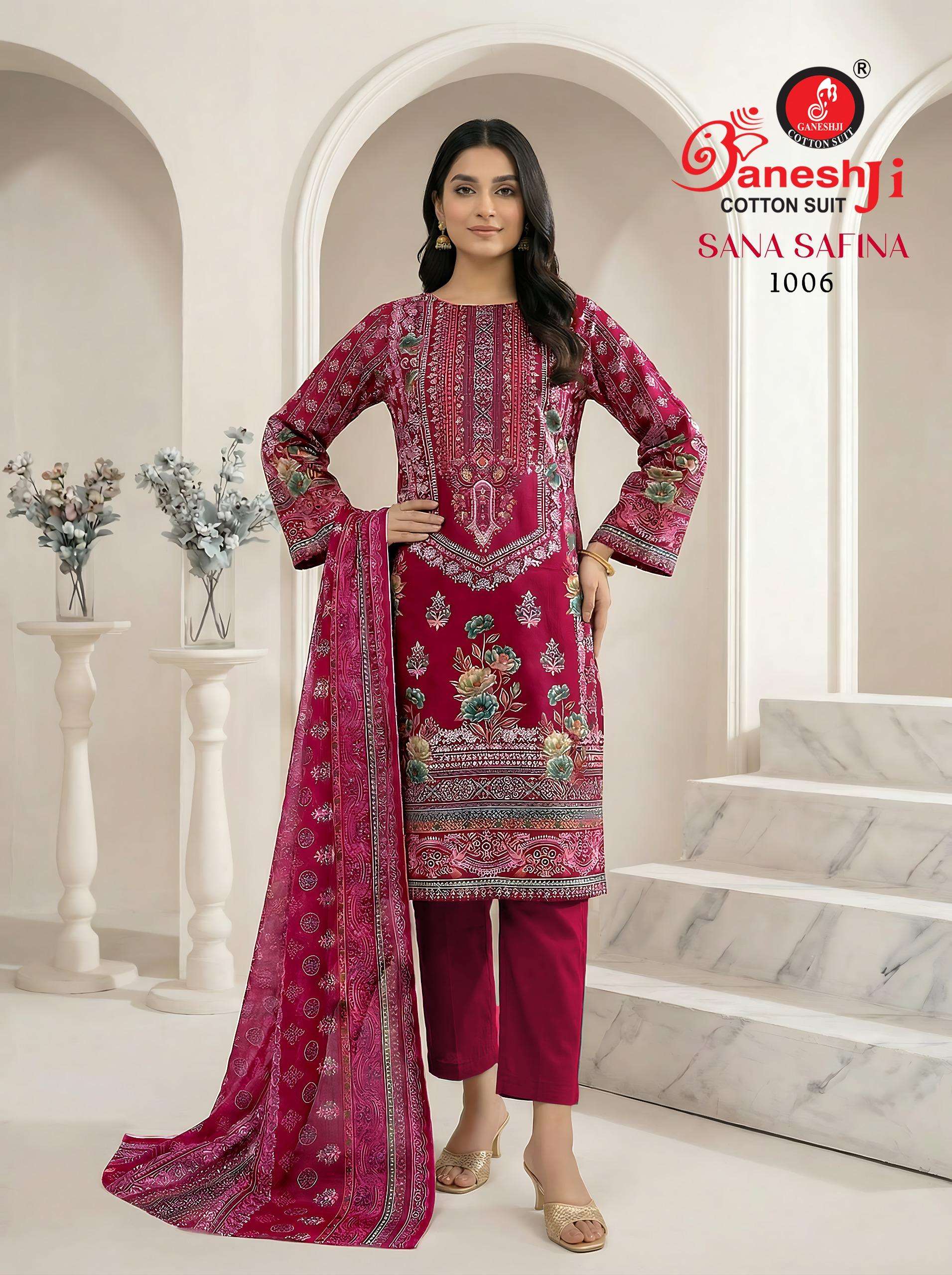 GANESHJI COTTON SUIT SANA SAFINA VOL 1 COTTON DIGITAL PAKISTANI PRINT SALWAR SUIT