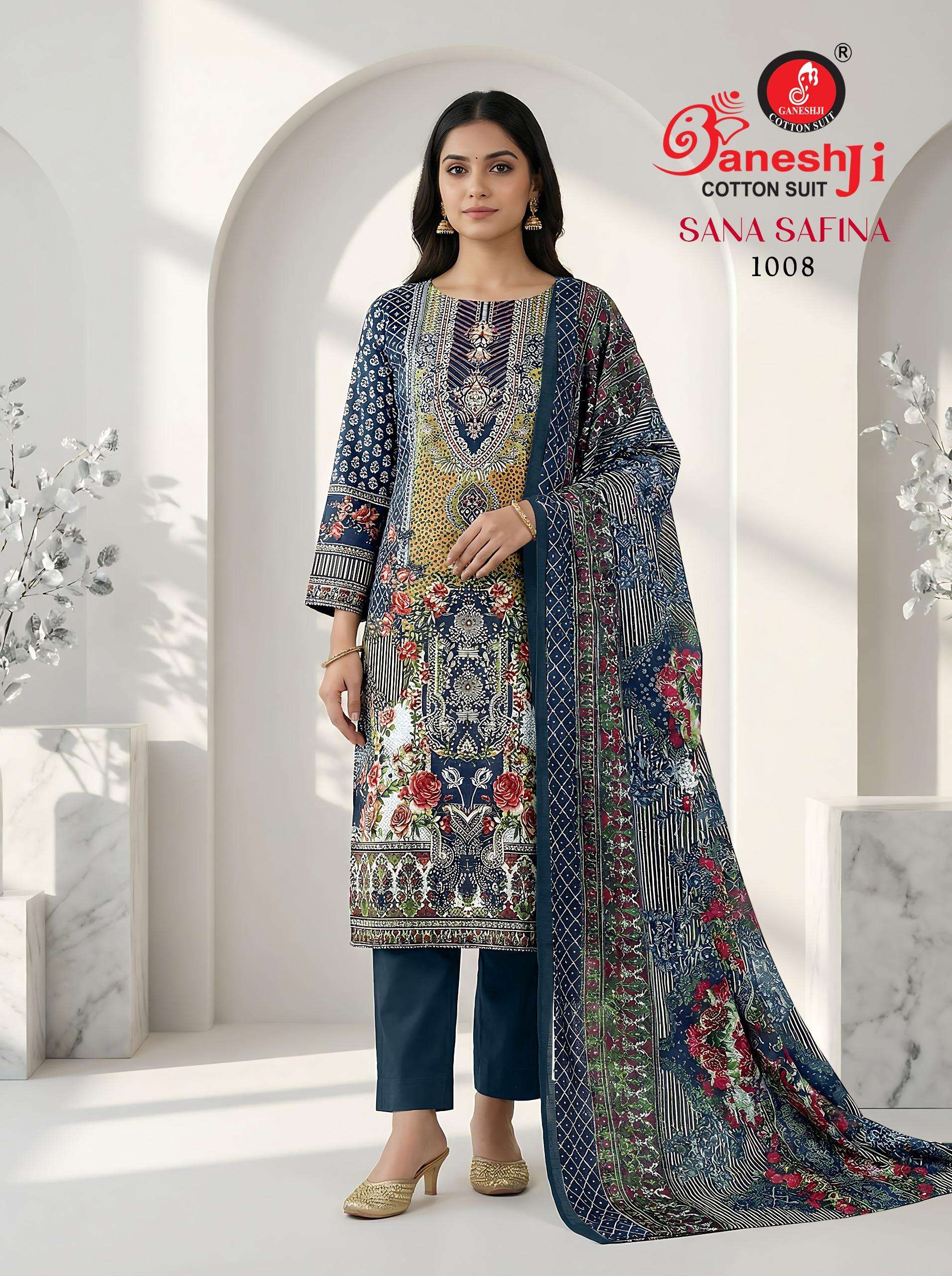 GANESHJI COTTON SUIT SANA SAFINA VOL 1 COTTON DIGITAL PAKISTANI PRINT SALWAR SUIT