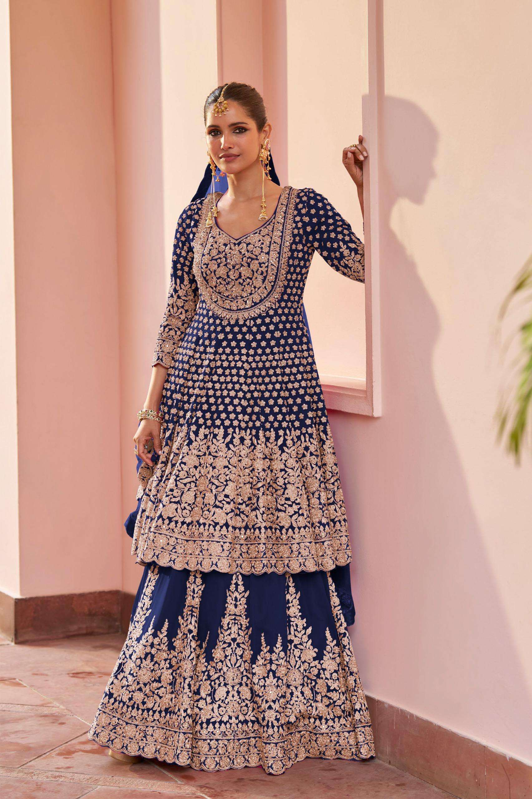 GULKAYRA DESIGNER ALIKA GEORGETTE HEAVY ELEGANT DESIGNER WEDDING WEAR SUIT