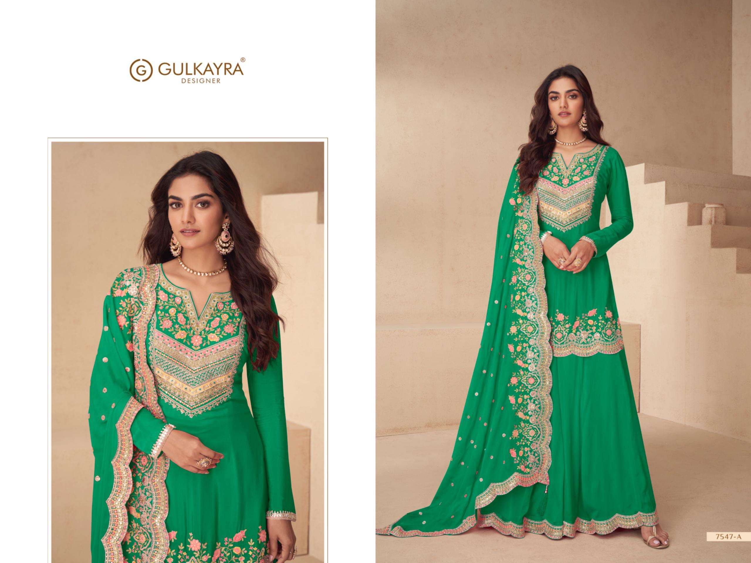 GULKAYRA DESIGNER ARCHANA HEAVY EMBROIDERY DESIGNER WEDDING WEAR SUIT