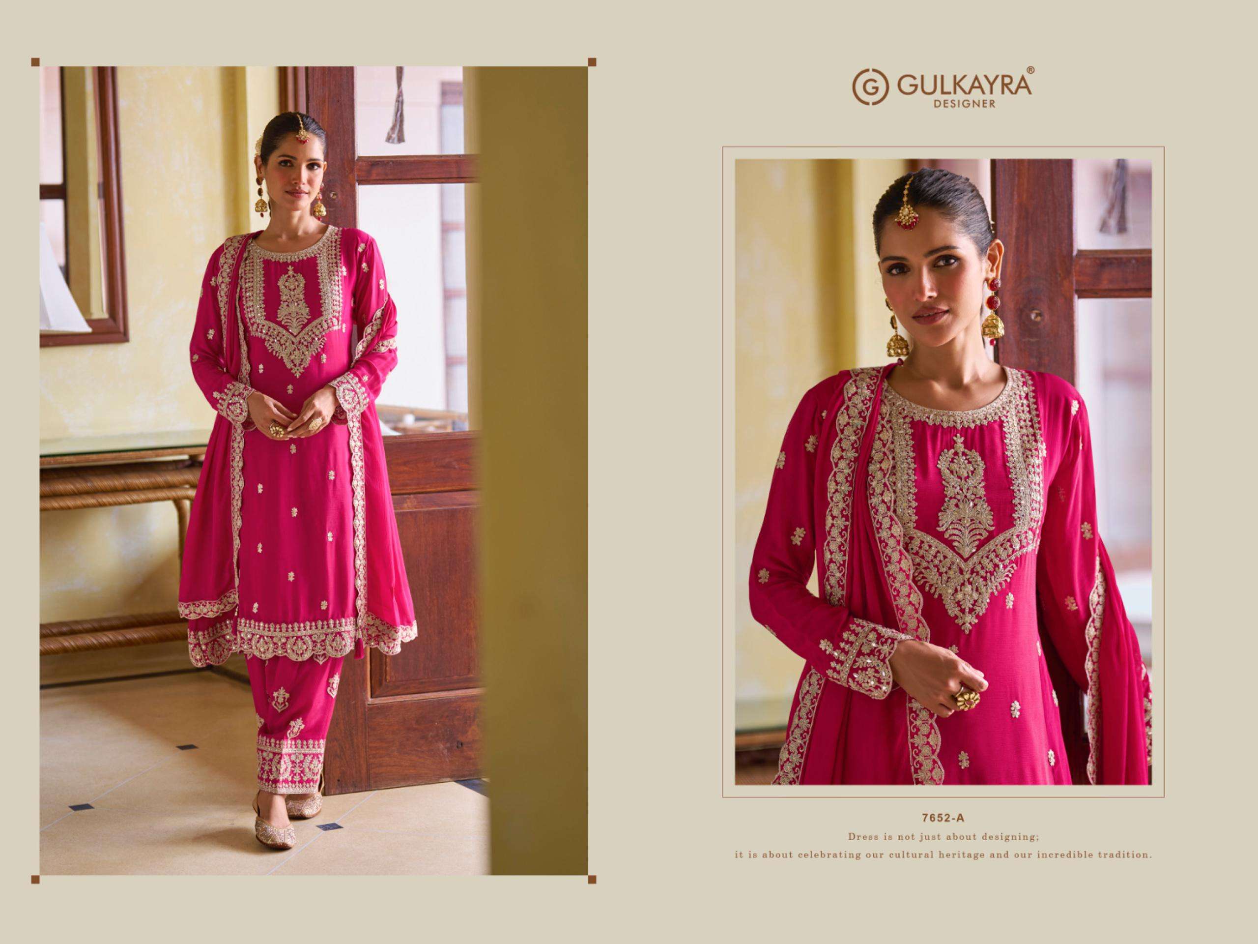 GULKAYRA DESIGNER HARLEY HEAVY EMBROIDERED DESIGNER WEDDING WEAR LADIES SUIT