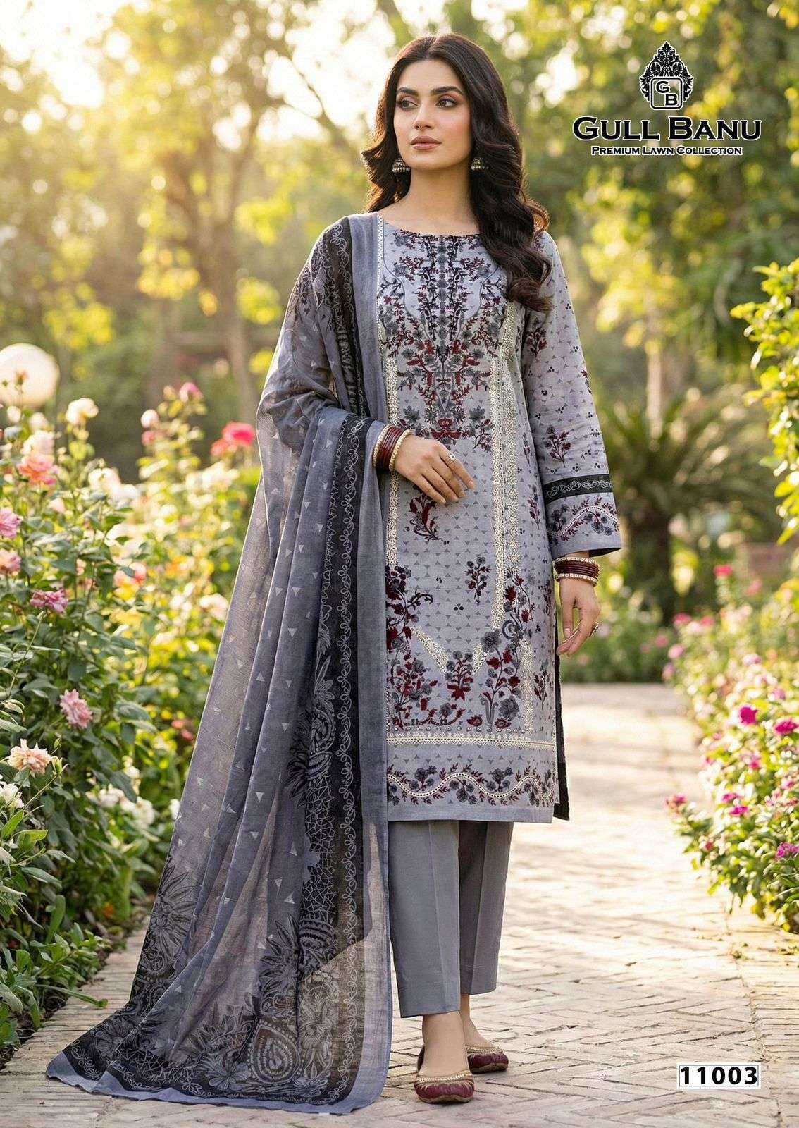 GULL AAHMED GULL BANU VOL 11 COTTON DIGITAL PRINTS SALWAR SUIT	 