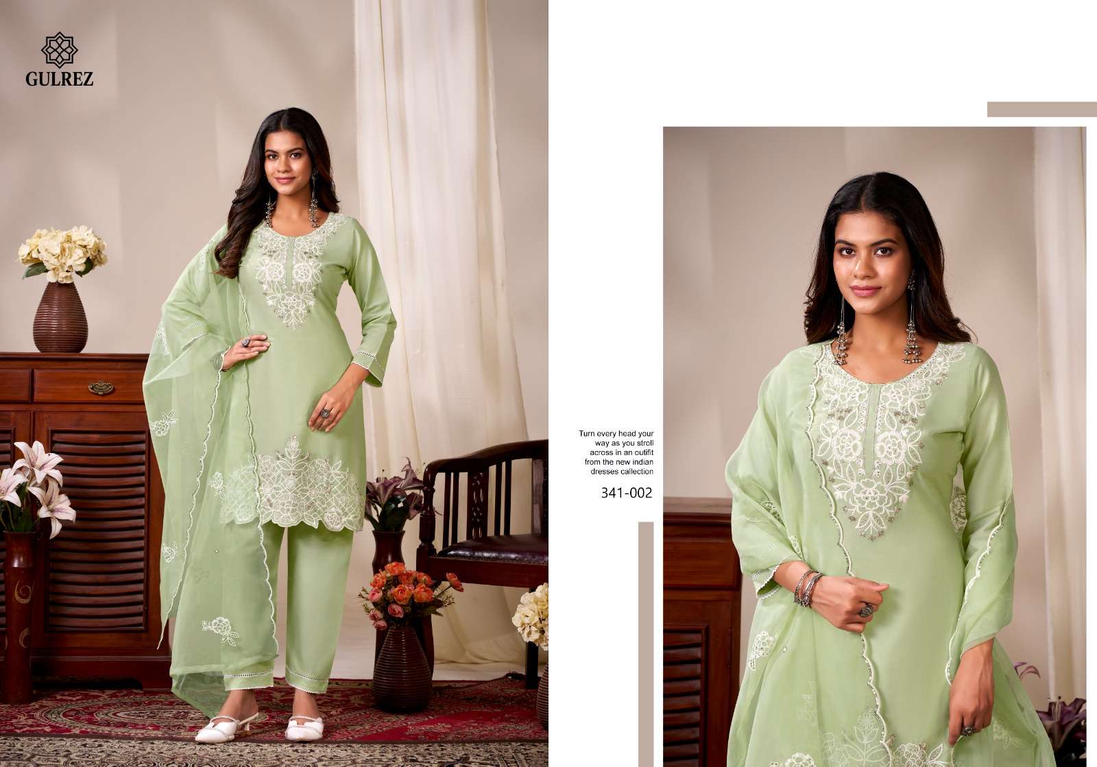 GULREZ ANVI COTTON HEAVY EMBROIDERY DESIGNER WORK LADIES SUIT