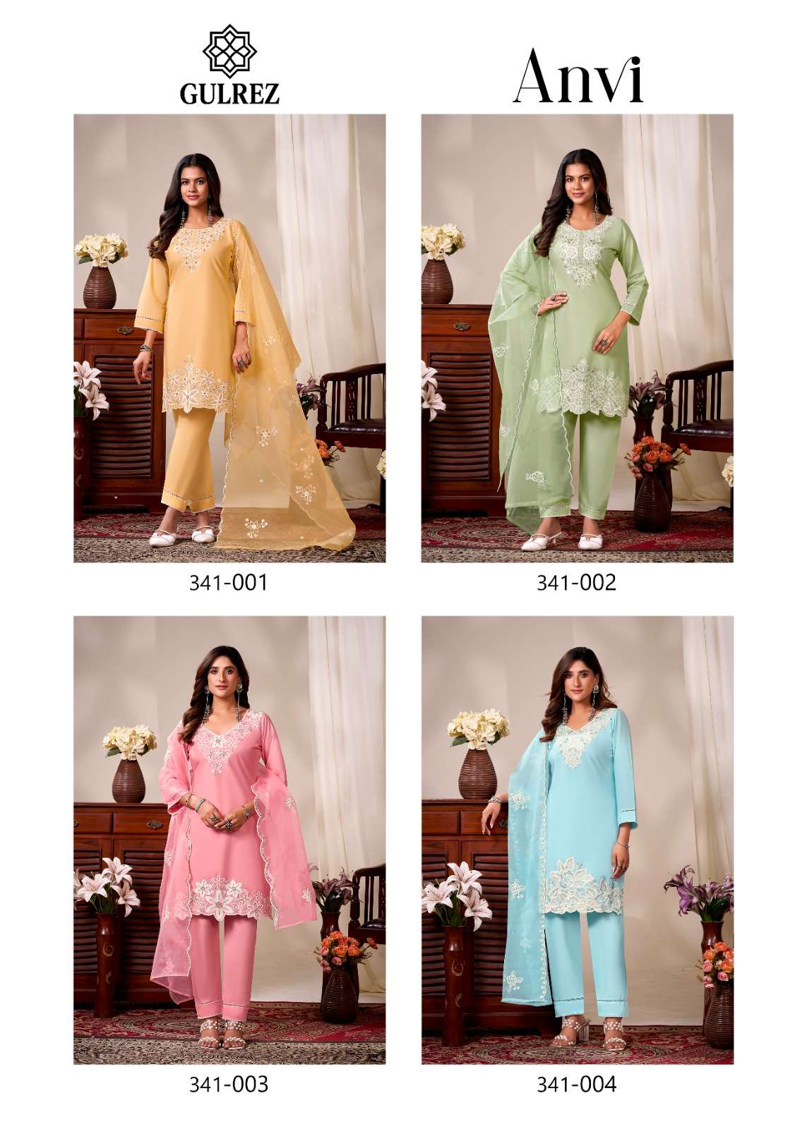 GULREZ ANVI COTTON HEAVY EMBROIDERY DESIGNER WORK LADIES SUIT