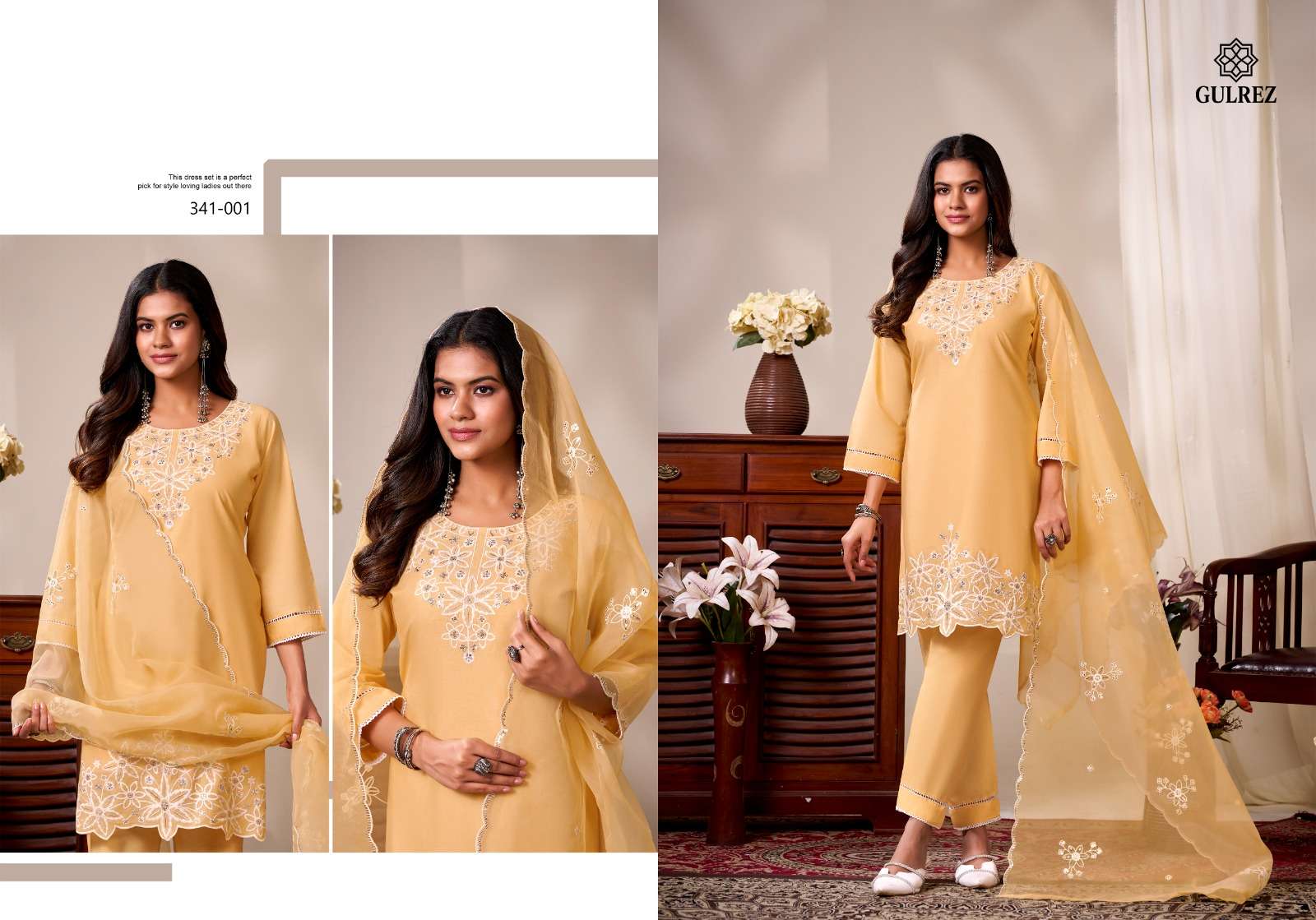 GULREZ ANVI COTTON HEAVY EMBROIDERY DESIGNER WORK LADIES SUIT