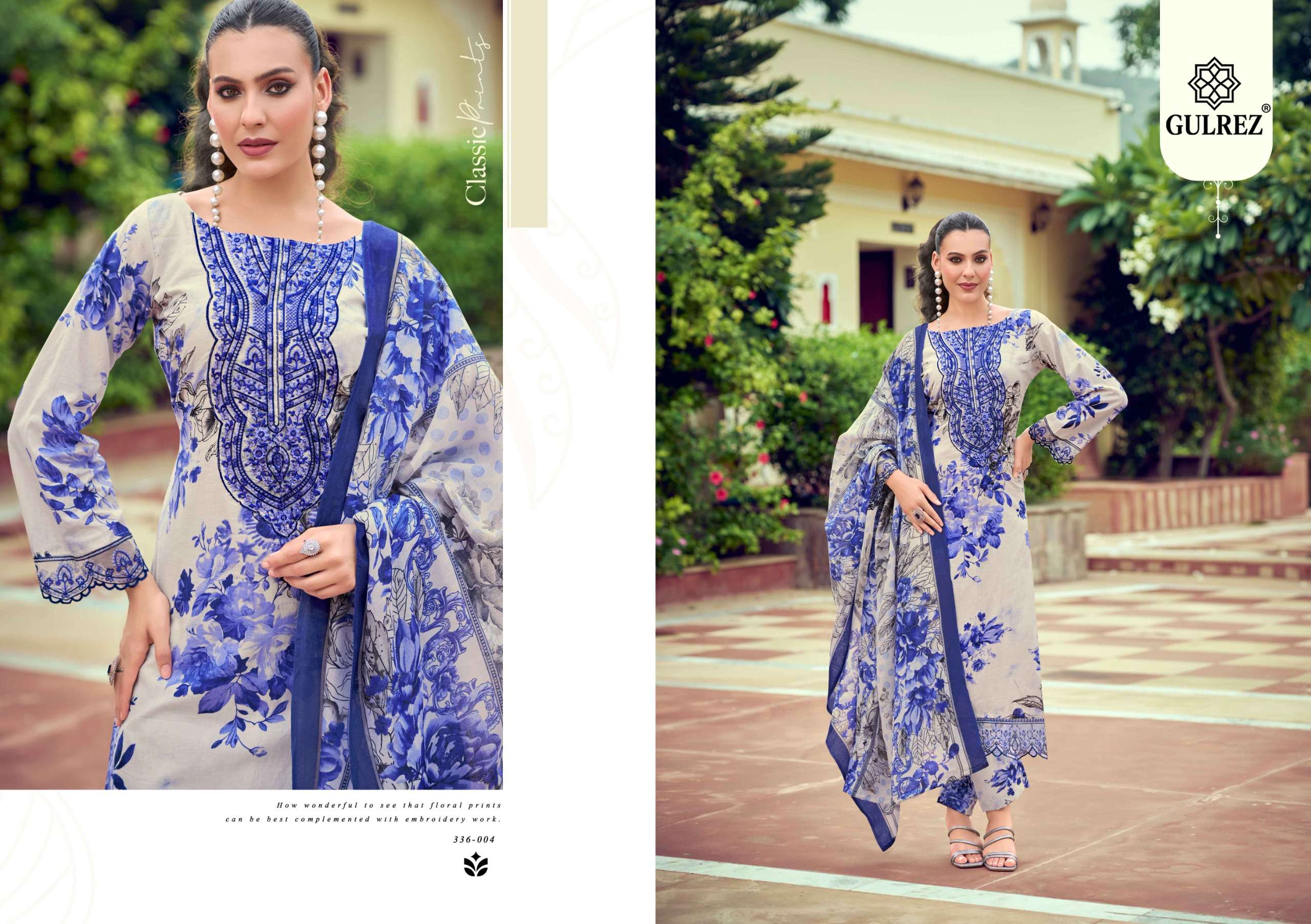 GULREZ HIBA COTTON PRINT WITH EMBROIDERY WORK READY MADE LADIES SUIT